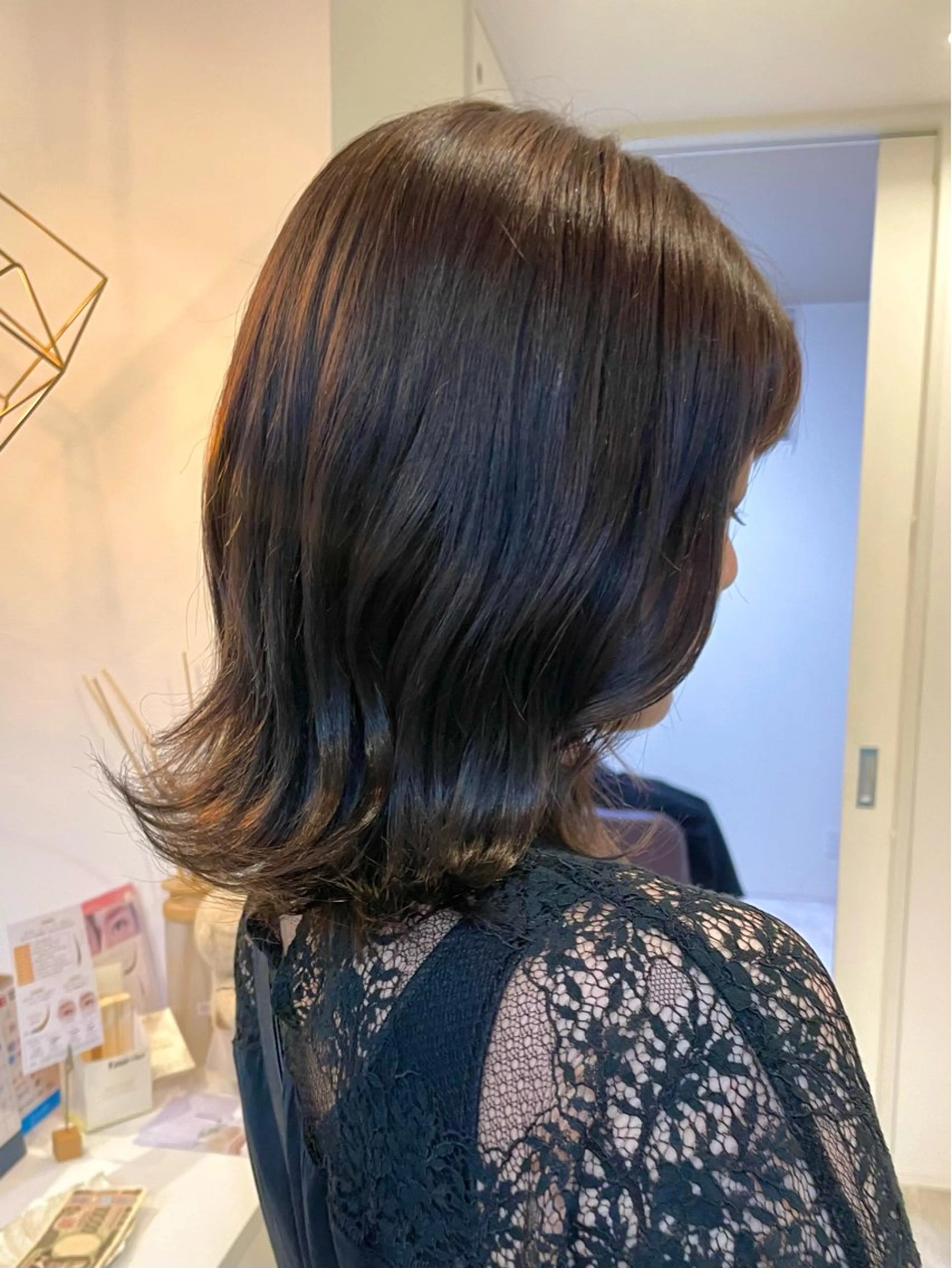 ミディアム カラー ブリーチ オレンジ ヘアカラー 山田 ひかりのマツエク・マツパデザイン