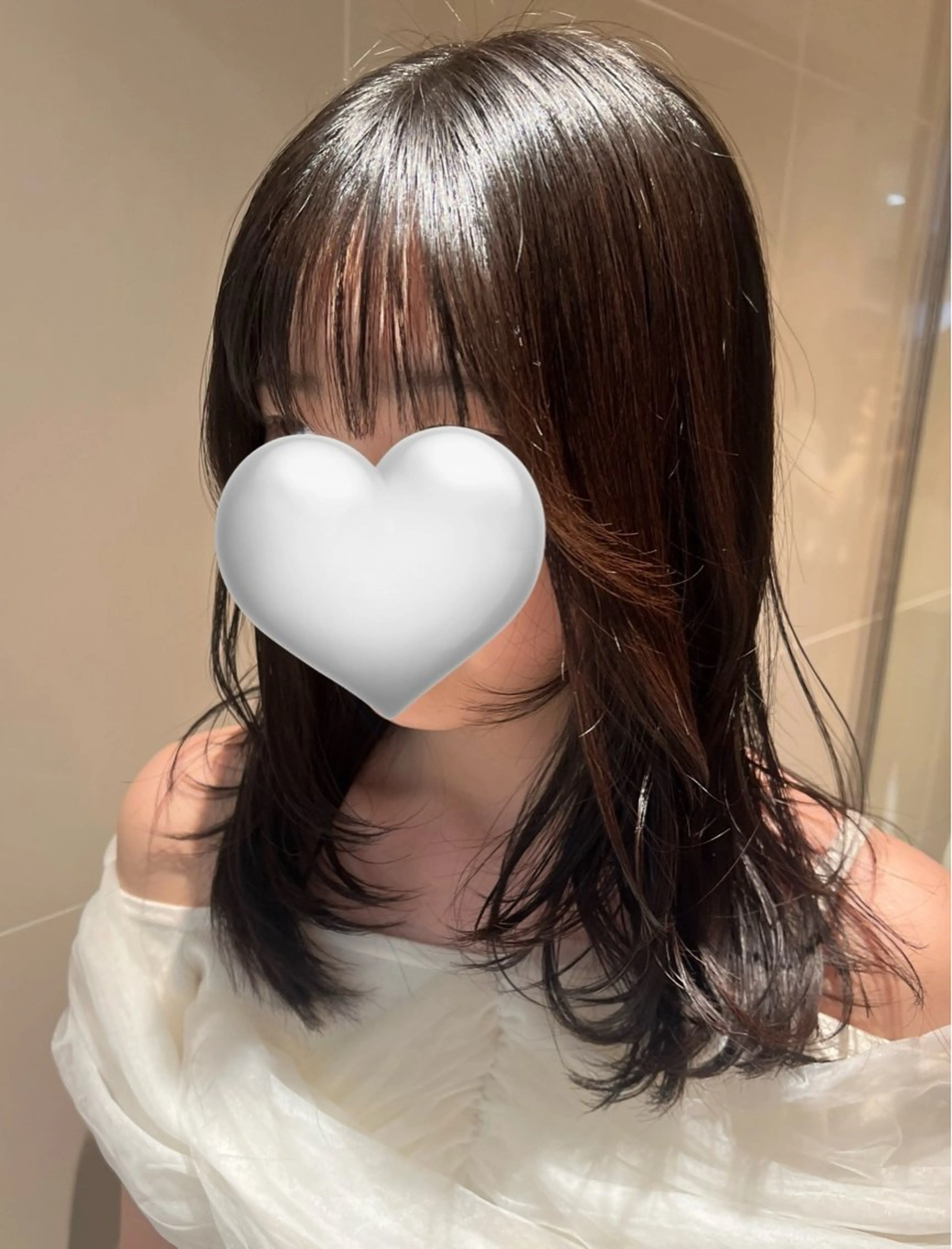 ミディアム カット トリートメント ‎💚韓国風レイヤー 🇰🇷💚 ちえのヘアスタイル