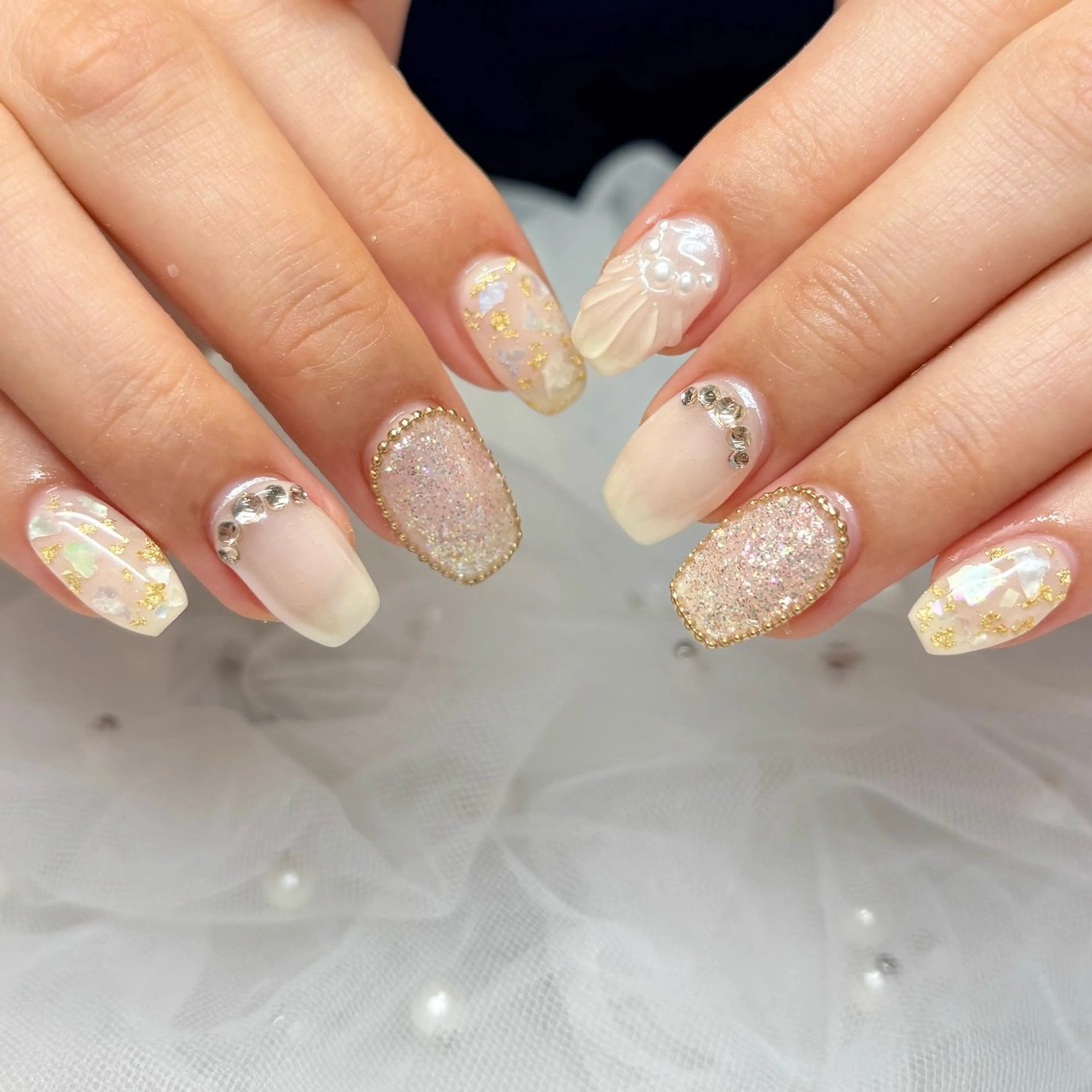 ネイル ぷっくりネイル ハンドネイル 荒巻 めいのネイルデザイン