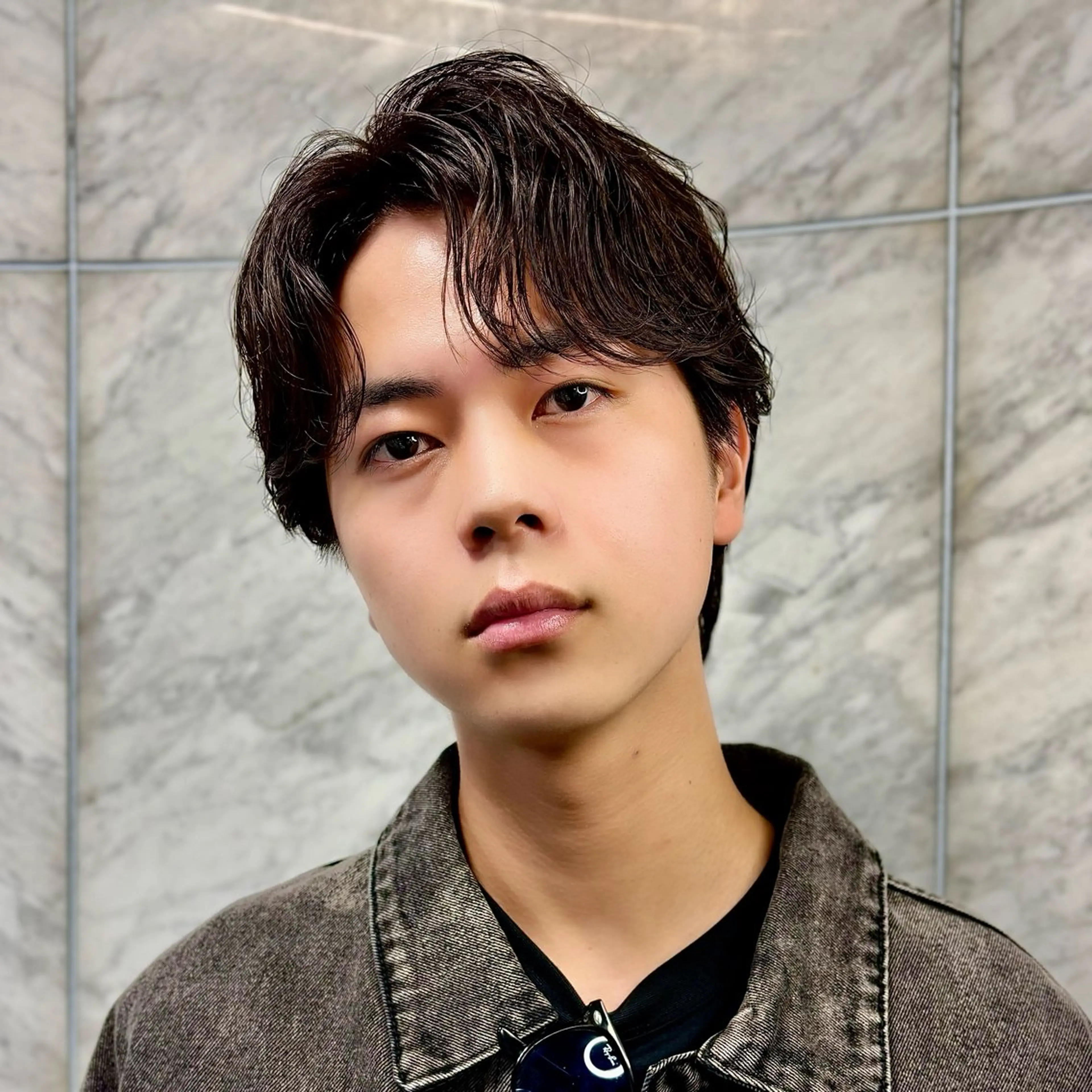パーマ メンズ フェザーパーマメンズ ツイスパ京都駅前のヘアスタイル