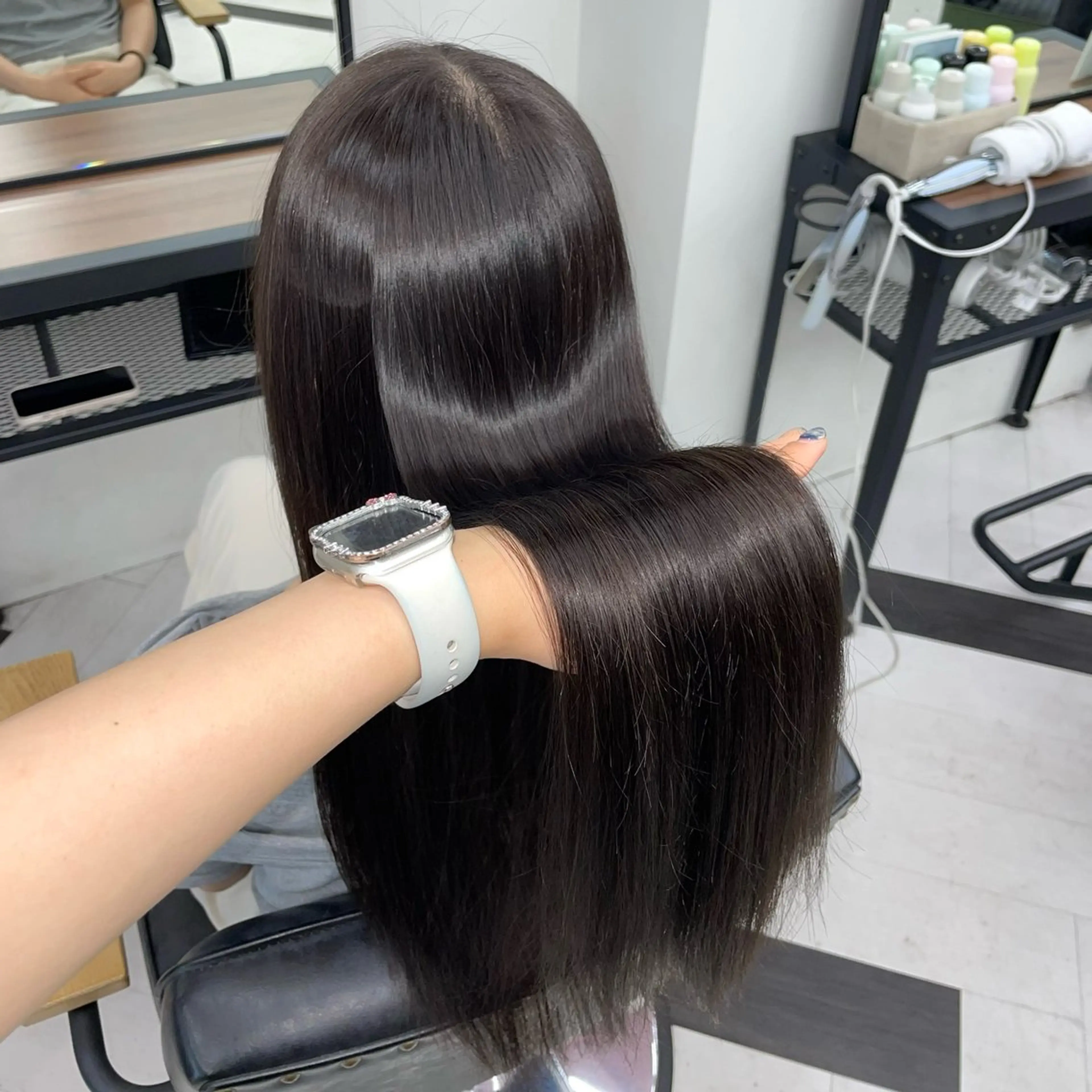 ロング カラー ヘアカラー ななみ.⋆𝜗𝜚 暖色艶カラー/まつパのヘアスタイル