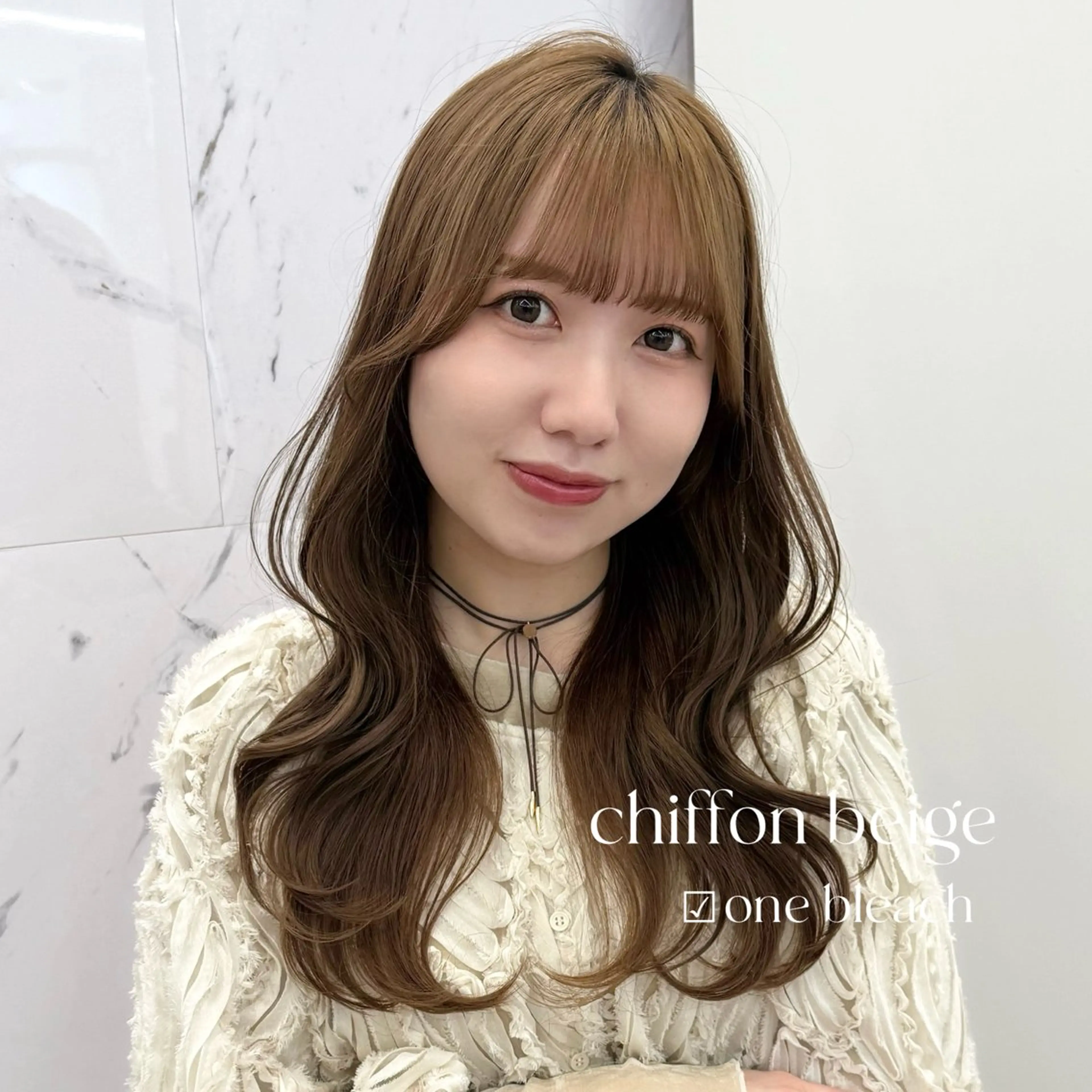 ロング カラー カット ヘアカラー ParveMix￤ 大賀さつき🍨🤍のヘアスタイル