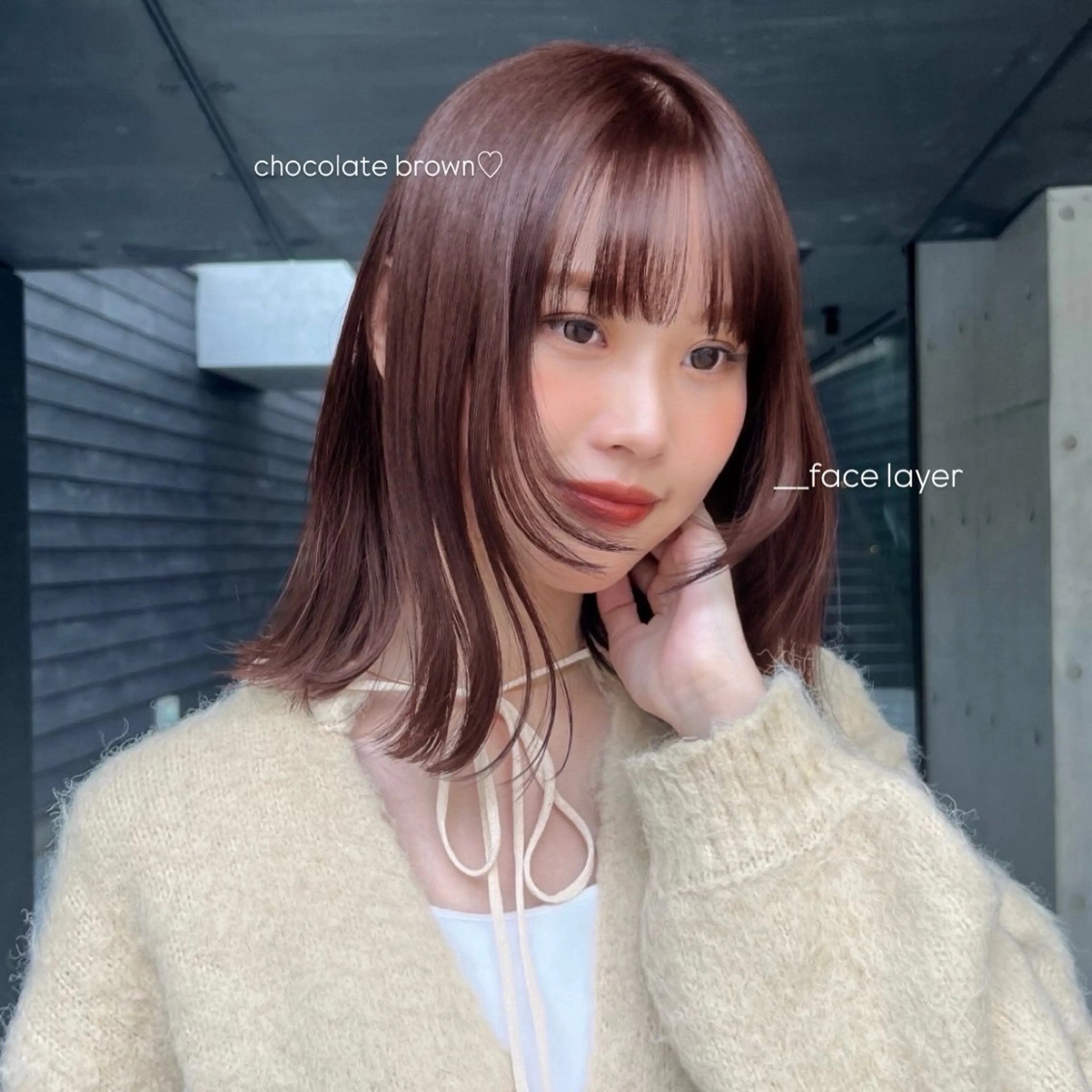 ミディアム チョコレートブラウン レイヤーカット 暖色/柔らかヘア 🩰ayano♡のヘアスタイル