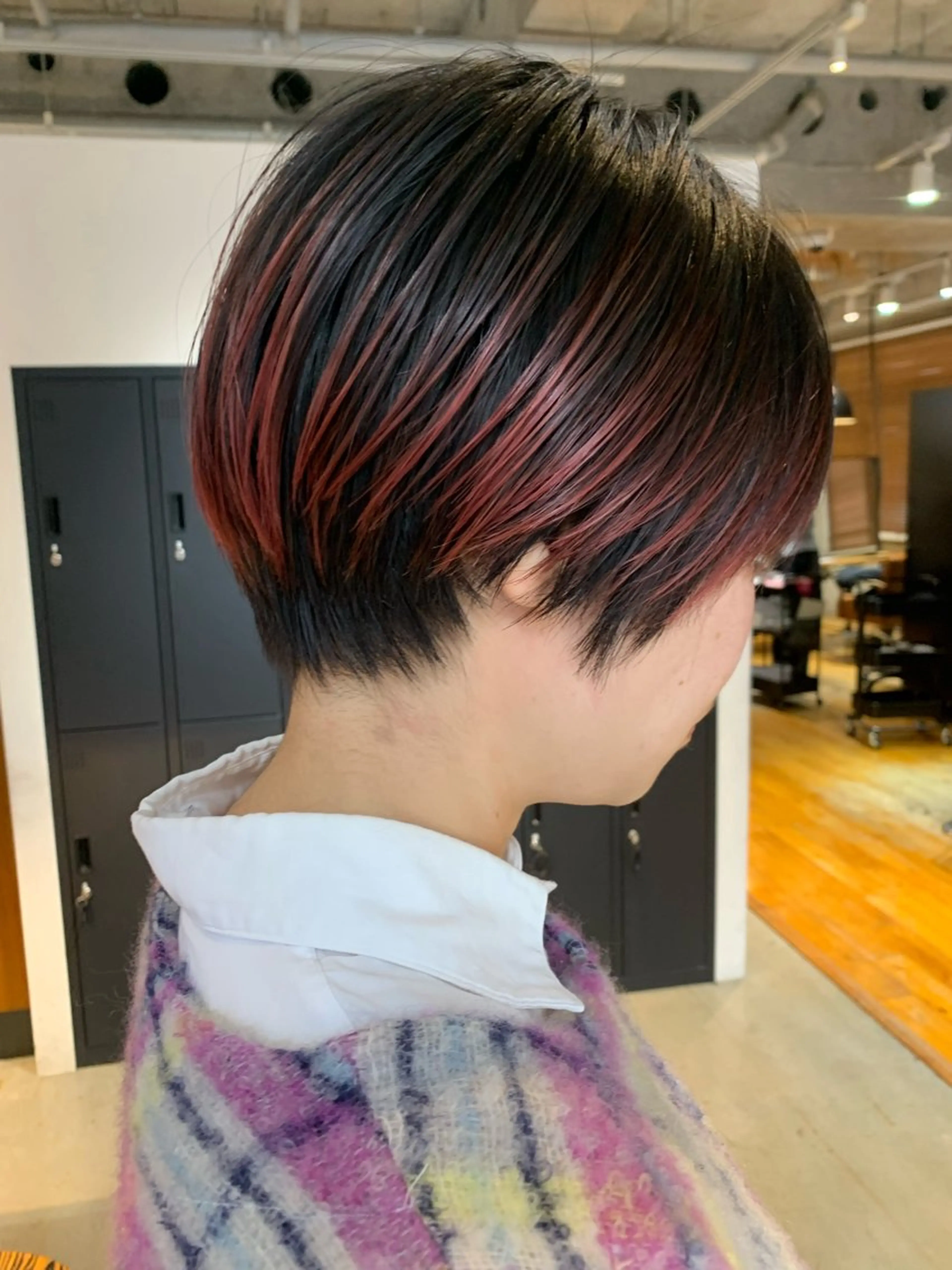 セミロング カラー 朝ラクパーマ 透明感カラー横山大樹のヘアスタイル