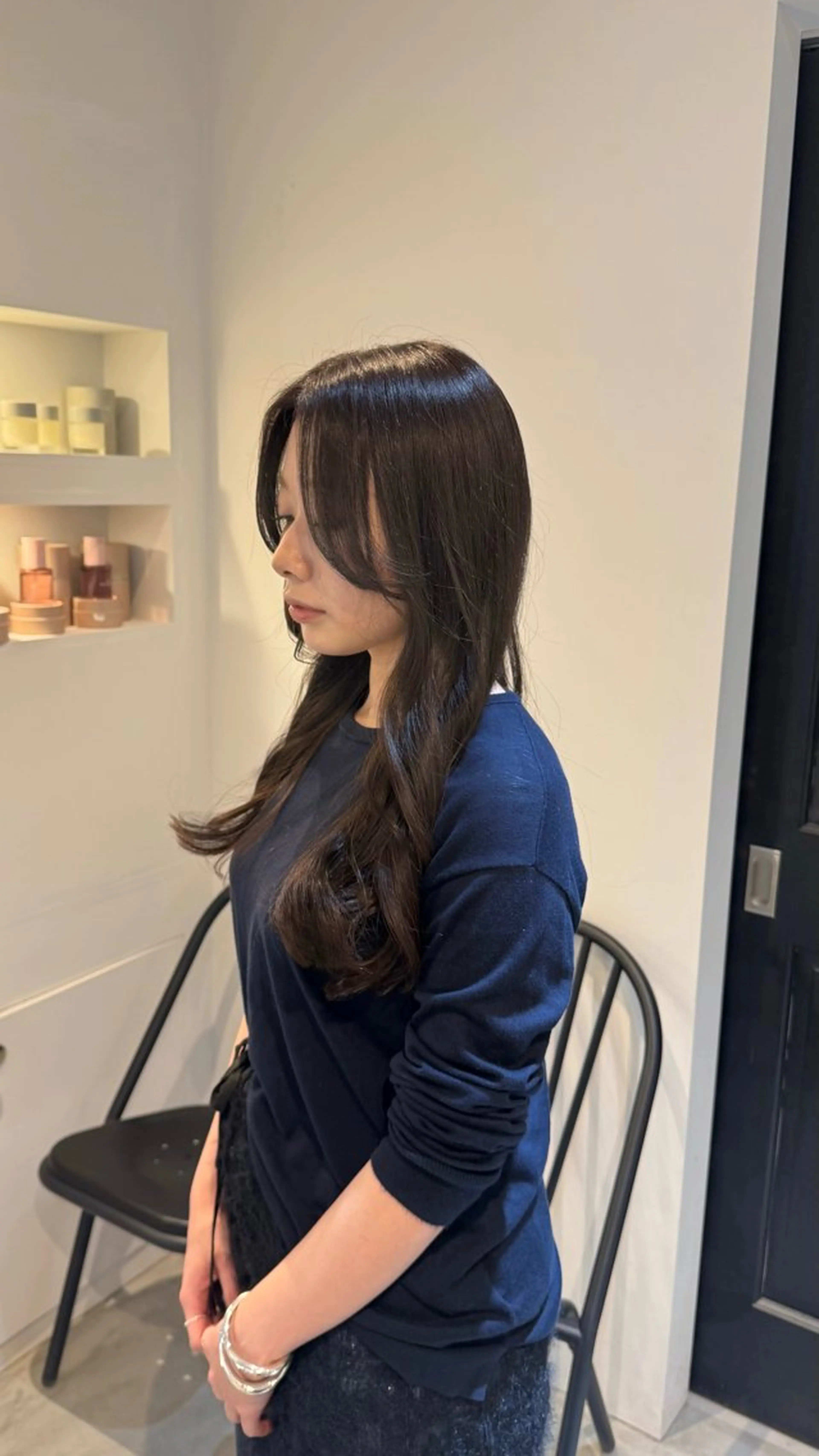 セミロング カラー ブラウンカラー 透明感カラー くすみブラウン 華奈/オリーブ/ ベージュ/抜け感🥣のヘアスタイル