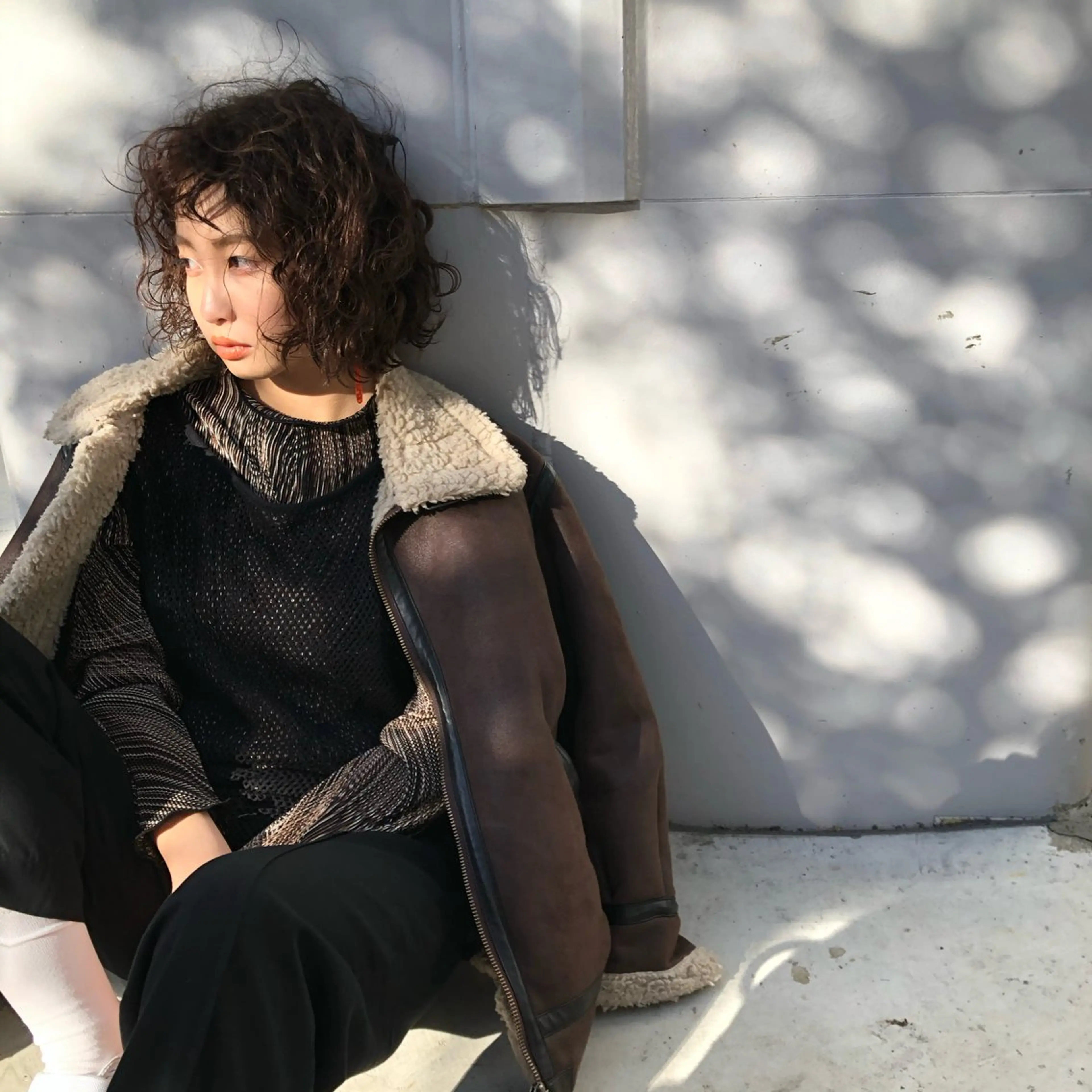 ショート カラー パーマ パーマウルフショート 濱田匠のヘアスタイル