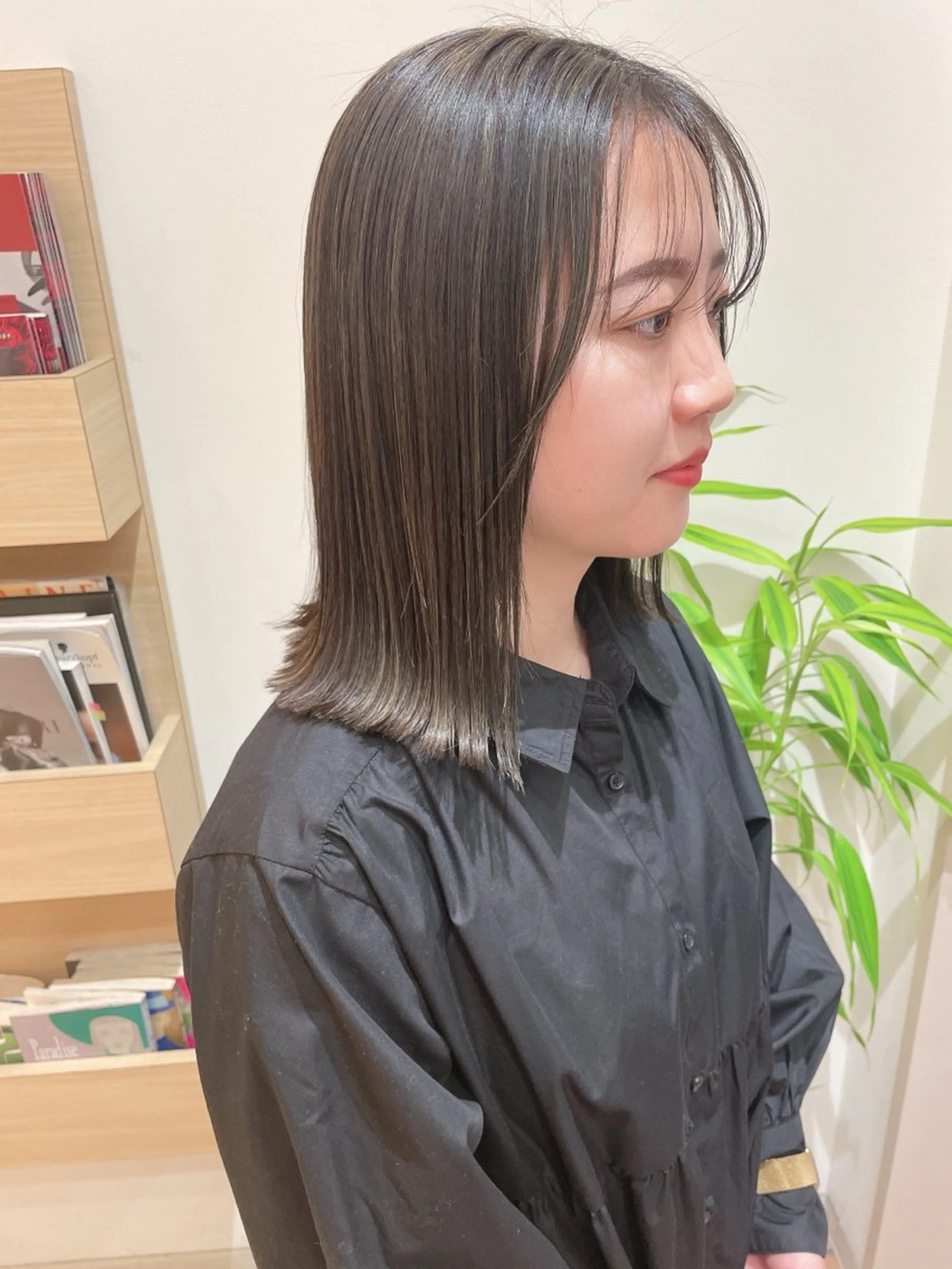 ミディアム カラー ハイライトカラー ハイライト 縮毛矯正 縮毛矯正 トリートメント 🤍美髪改善職人🤍 高橋　臣介 店長のヘアスタイル