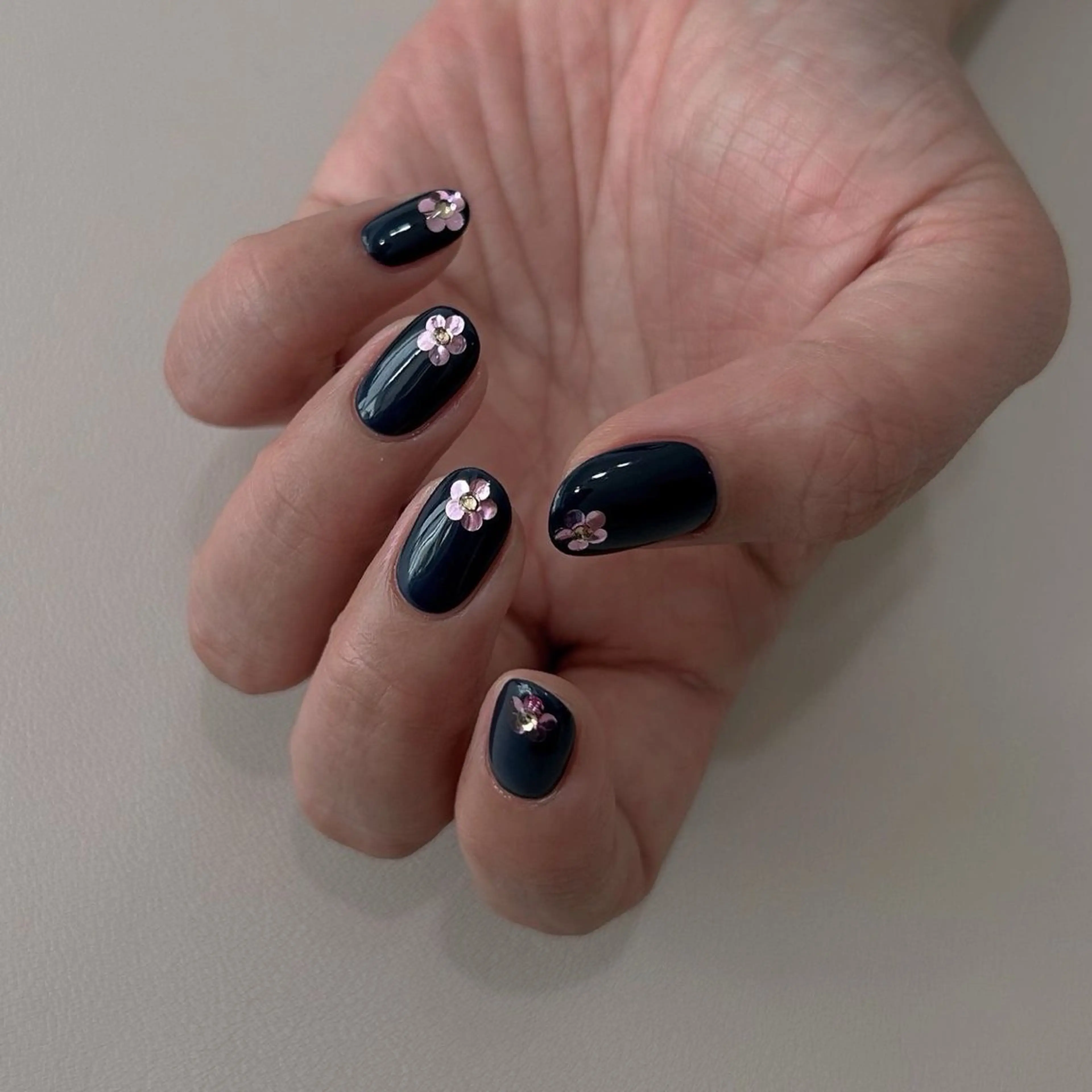 ネイル 韓国ネイル 持ち込み ニュアンスネイル ネイルチップ 冬ネイル RINN ANA.CHUOのネイルデザイン