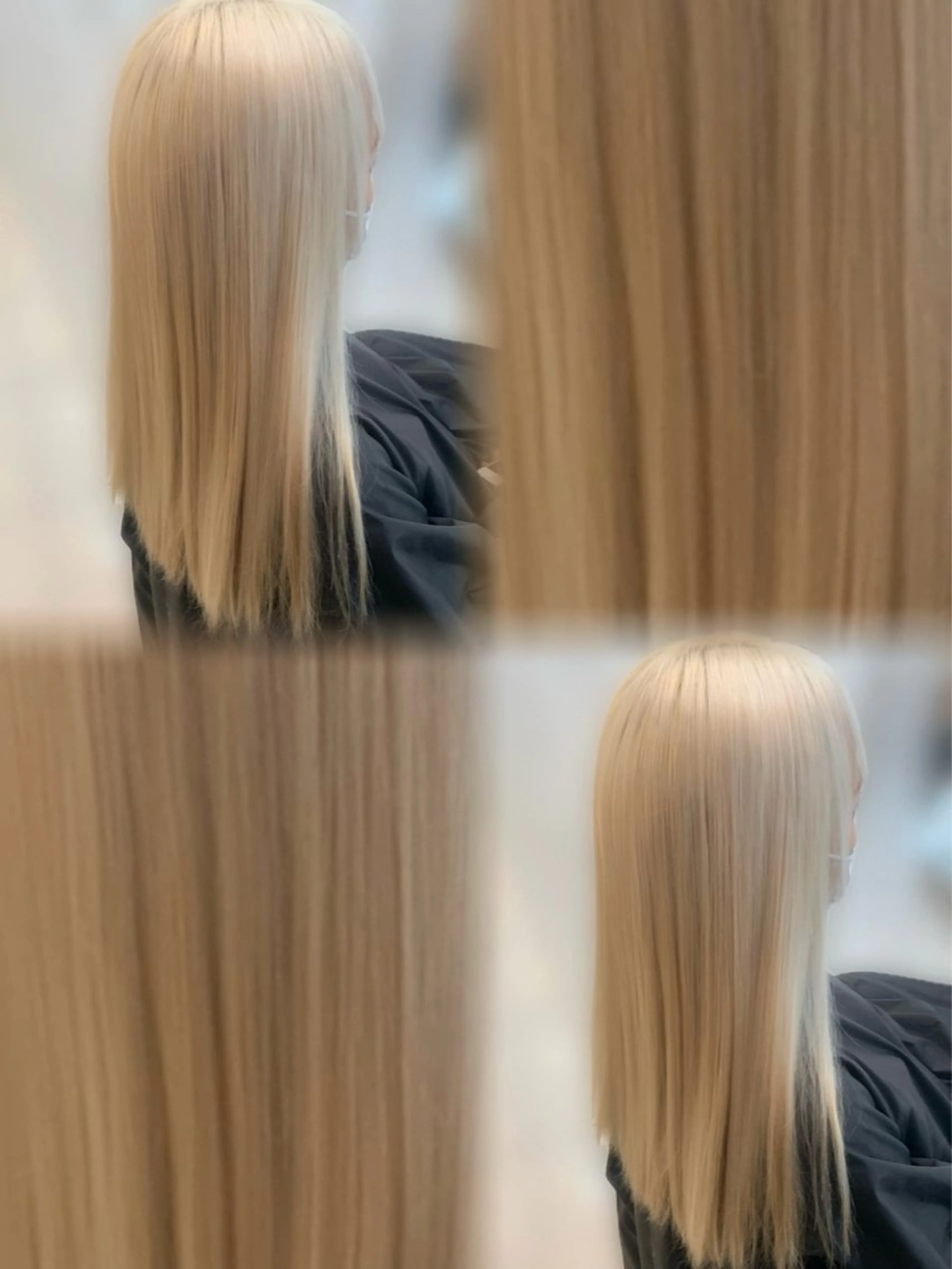 セミロング カラー ブリーチ ヘアカラー 天野 利咲のヘアスタイル