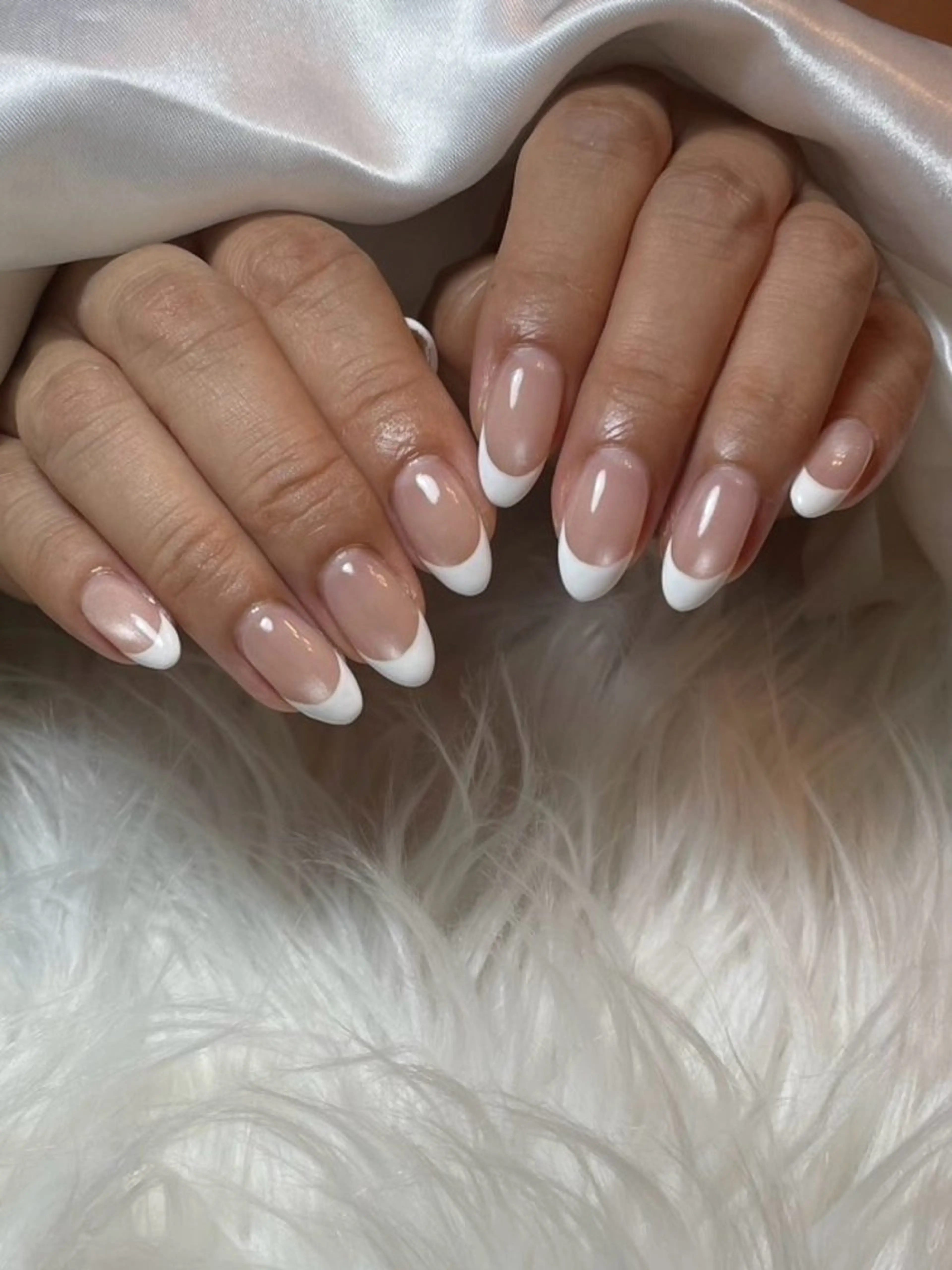 ネイル ブルー フレンチネイル キラキラネイル 韓国ネイル マグネットネイル ハンドネイル timtam --sakiのネイルデザイン