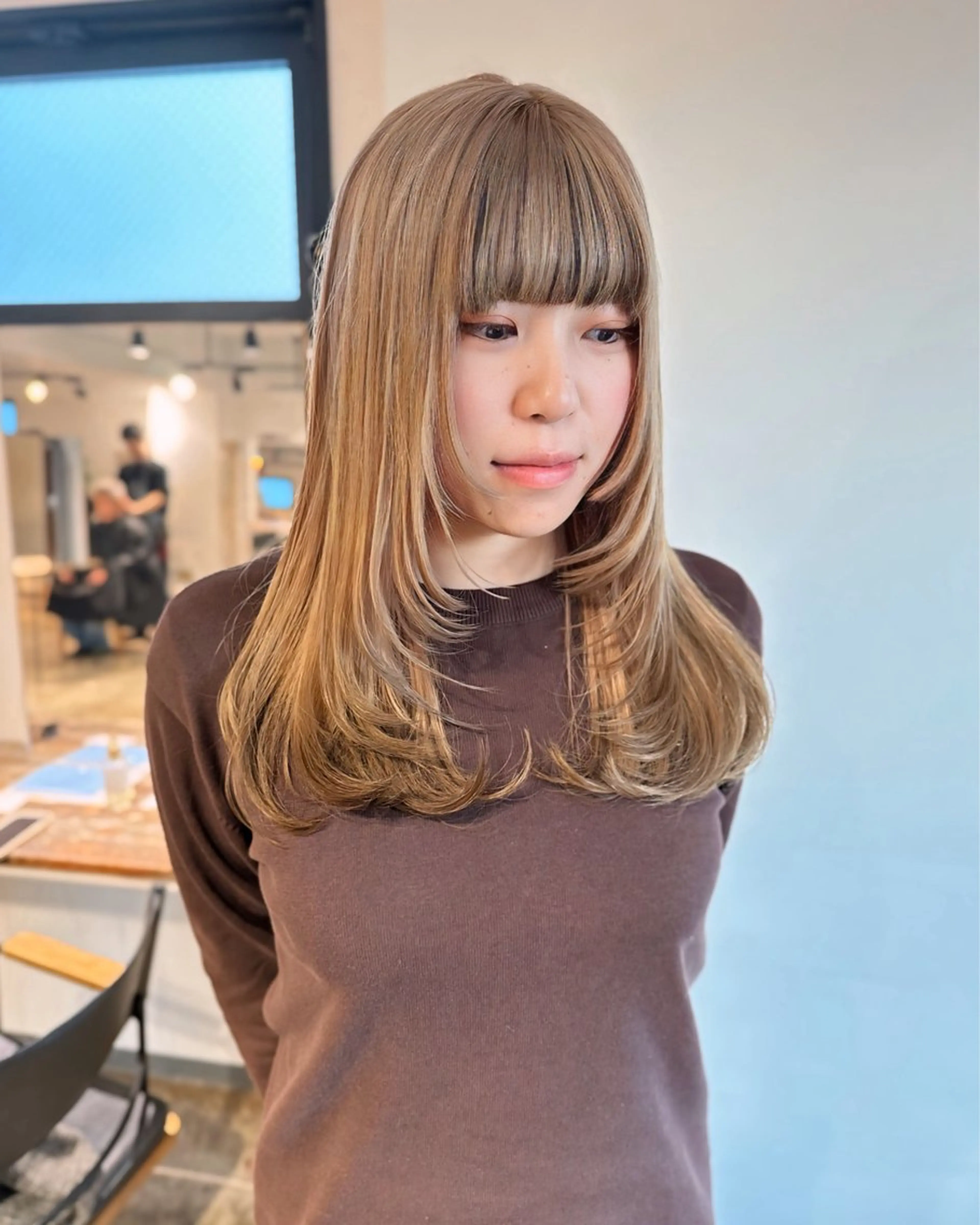 ロング カラー ヘアカラー トリートメント ヘアセット ✨艶ブリーチカラー ✨四ノ宮裕己のヘアスタイル