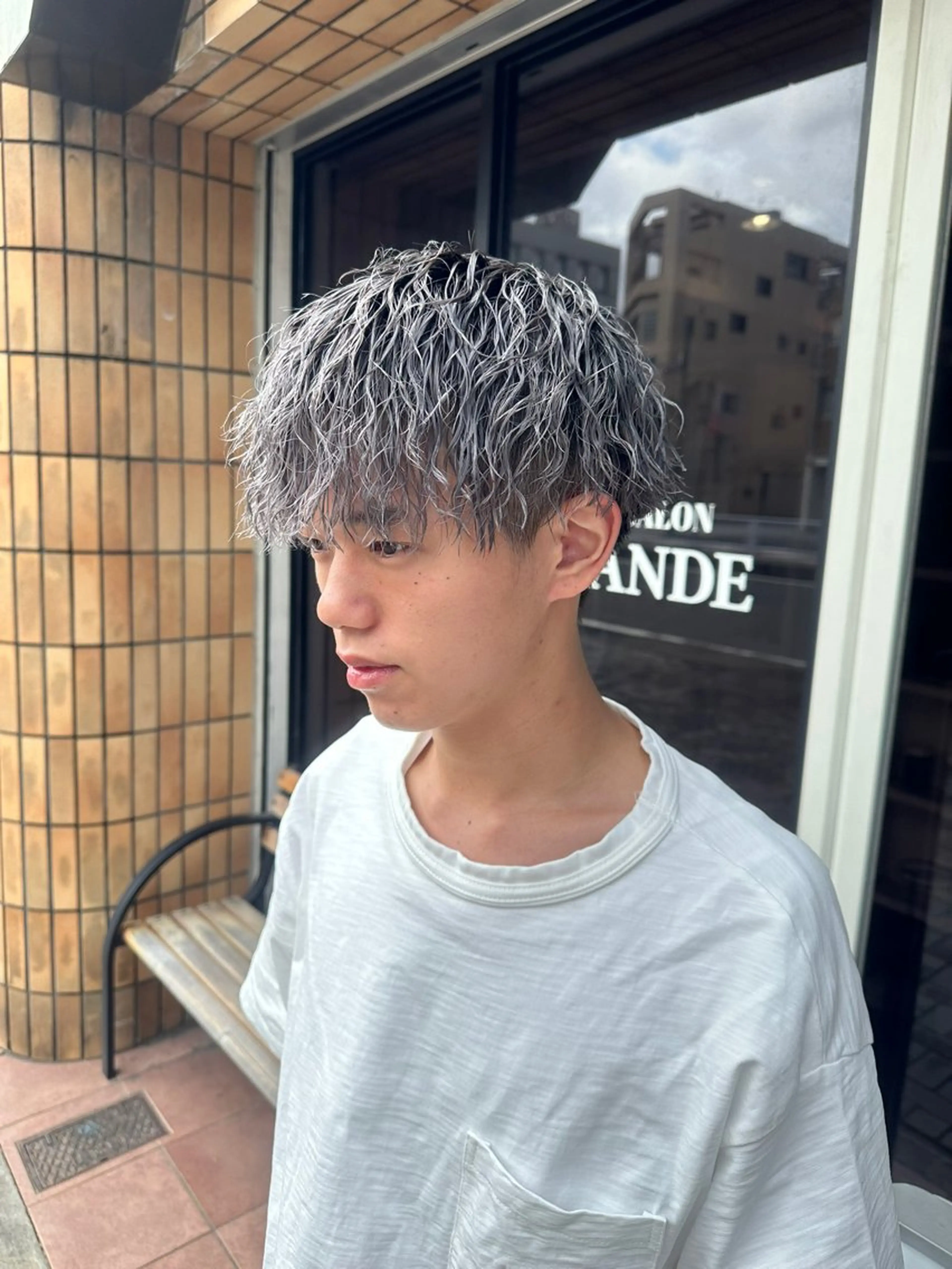 ショート カラー パーマ メンズ カット ヘアカラー パーマ ハヤシカズキ/カラー ✂/メンズパーマのヘアスタイル