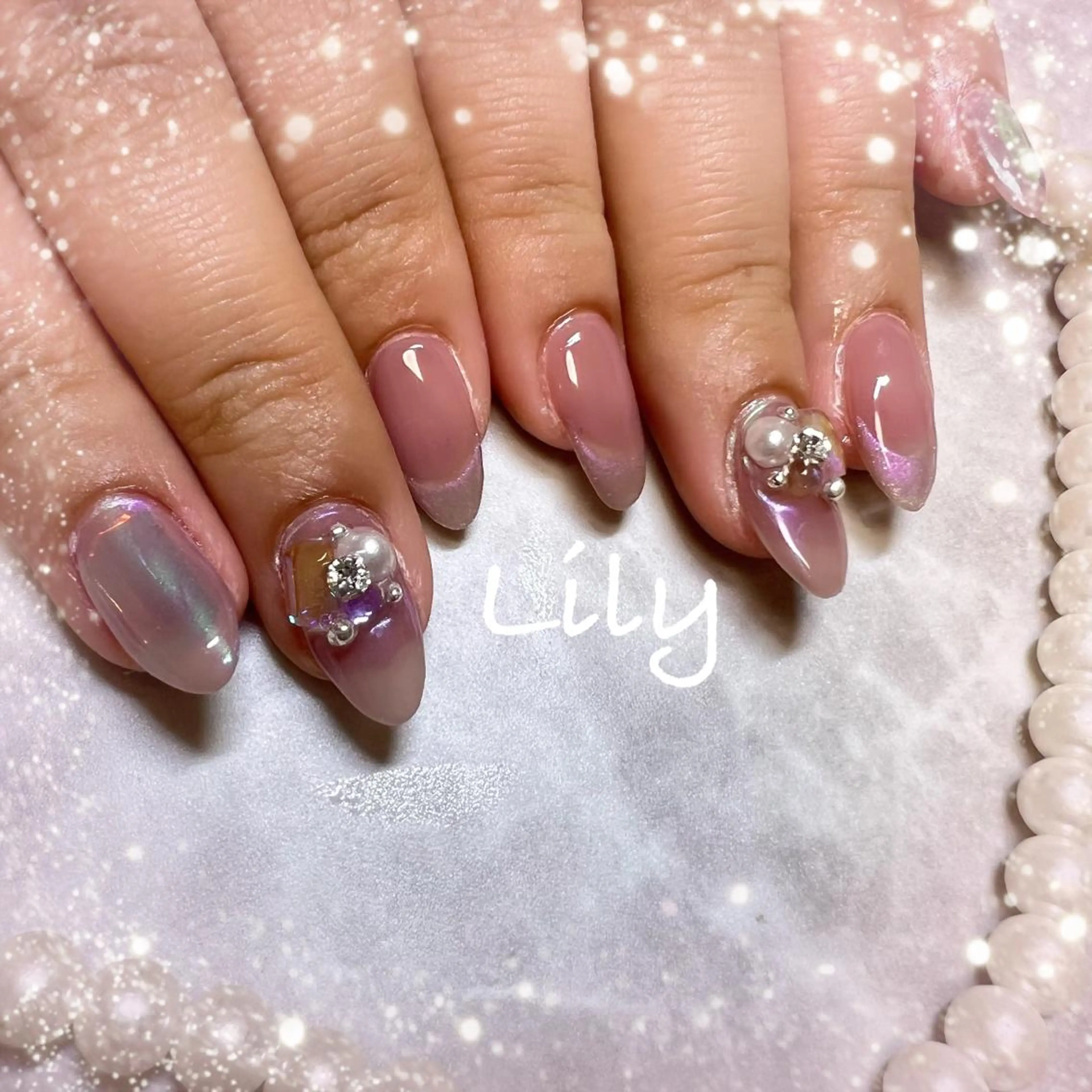ネイル ハンドネイル Lily*nail 🌻Mii🌻のネイルデザイン