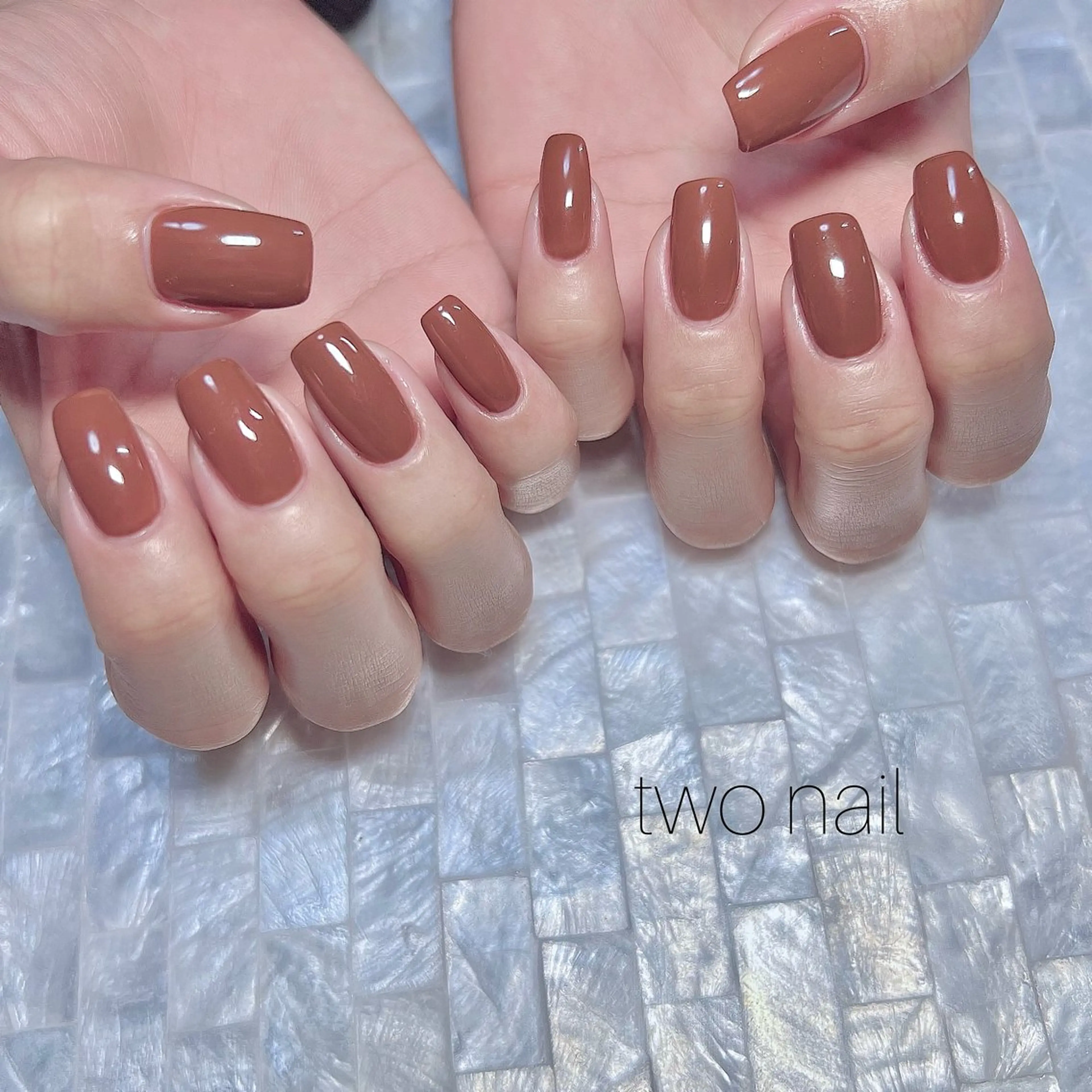 ネイル ネイルチップ ホワイト ハンドネイル two nailのネイルデザイン