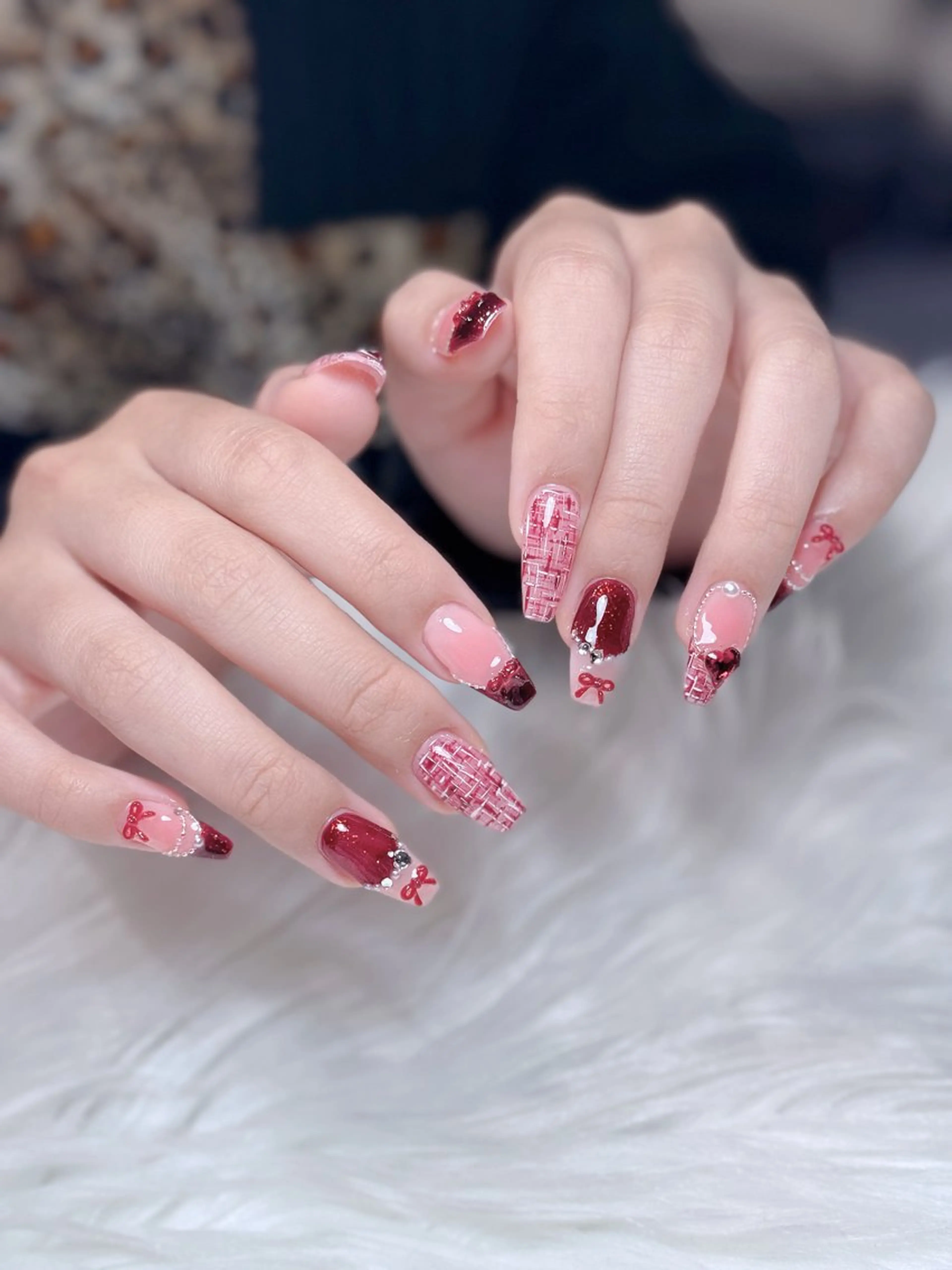 ネイル アートネイル オーロラネイル ジェルネイル 韓国ネイル ロングネイル ハンドネイル Nichi Nailsのネイルデザイン