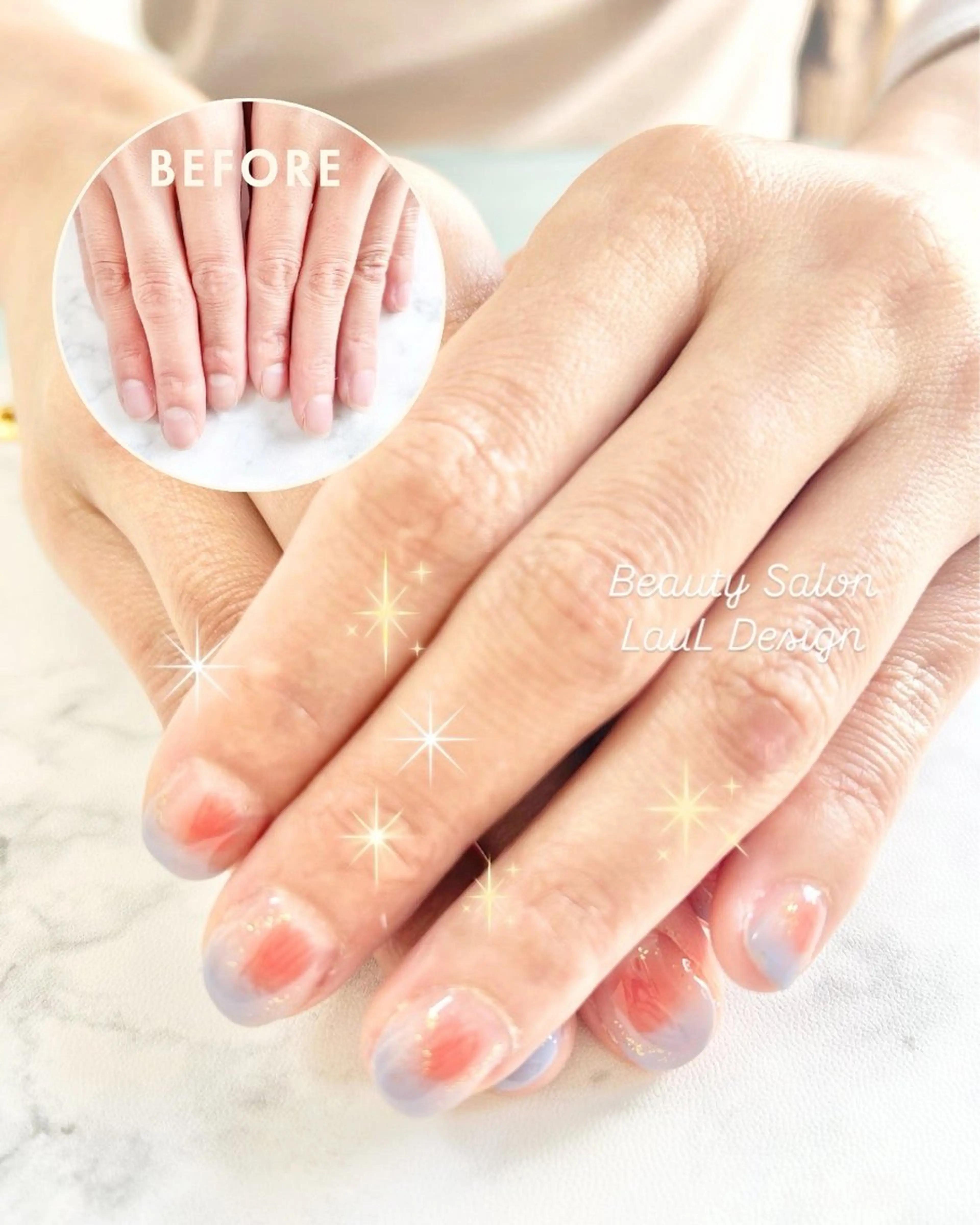 ネイル チークネイル シンプルネイル 春ネイル B.S_ LauLDesignのエステ・リラクイメージ