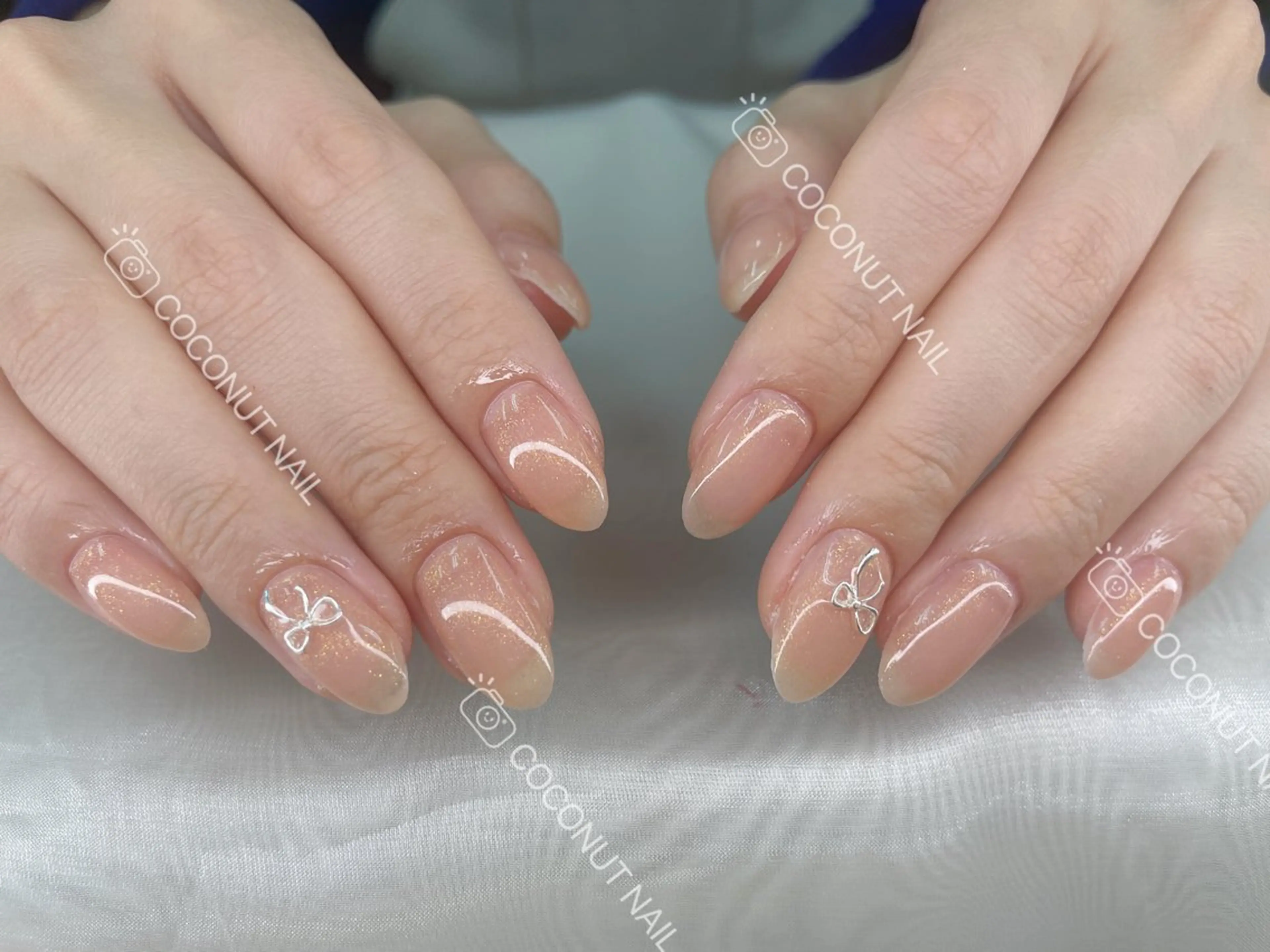 ネイル べっ甲ネイル フレンチネイル キラキラネイル マグネットネイル 大理石ネイル(マーブル) ハンドネイル 神田 ココナッツのネイルデザイン