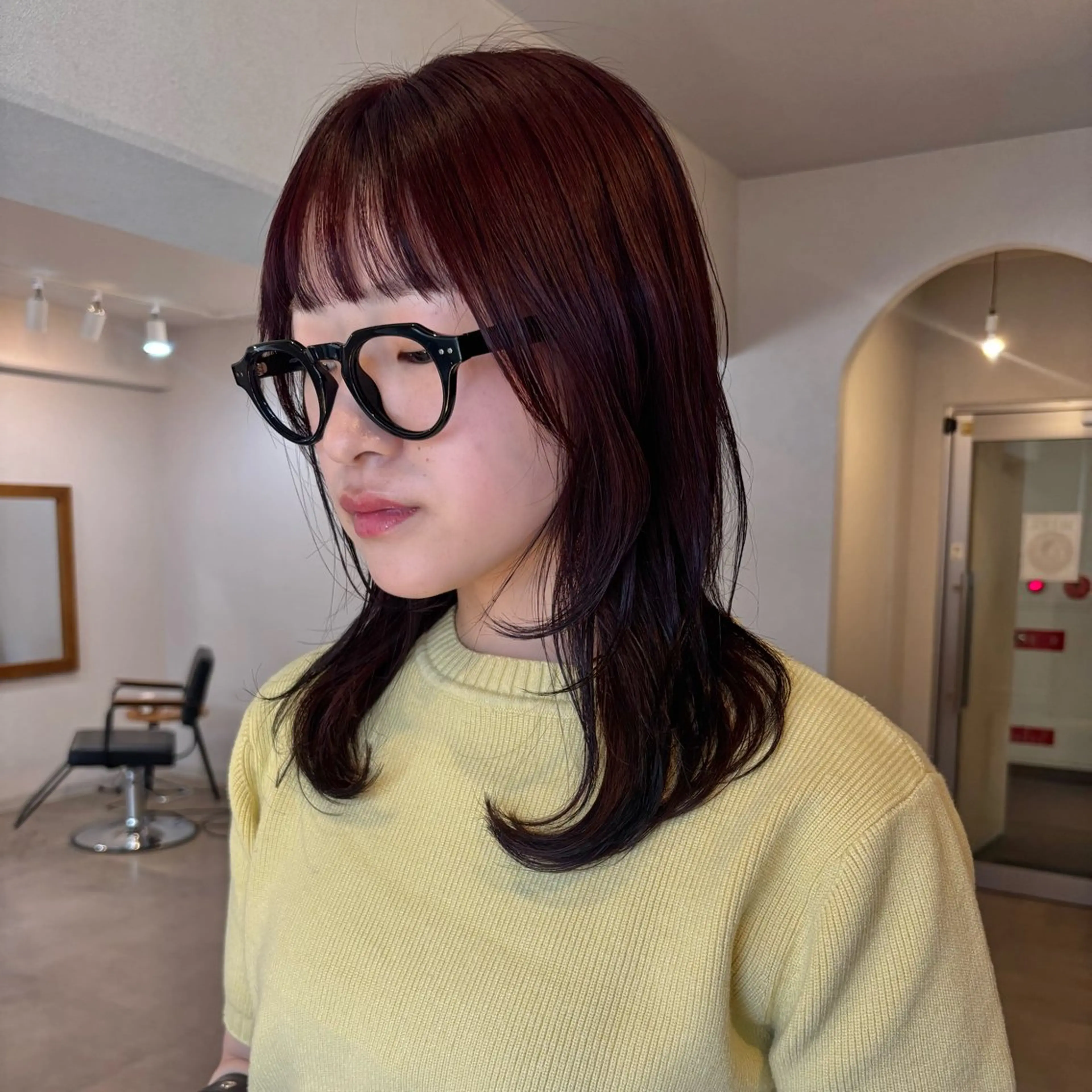 ミディアム レイヤーカット カット ヘアカラー トリートメント chiho🌛ボブ /髪質改善カラー🫧のヘアスタイル