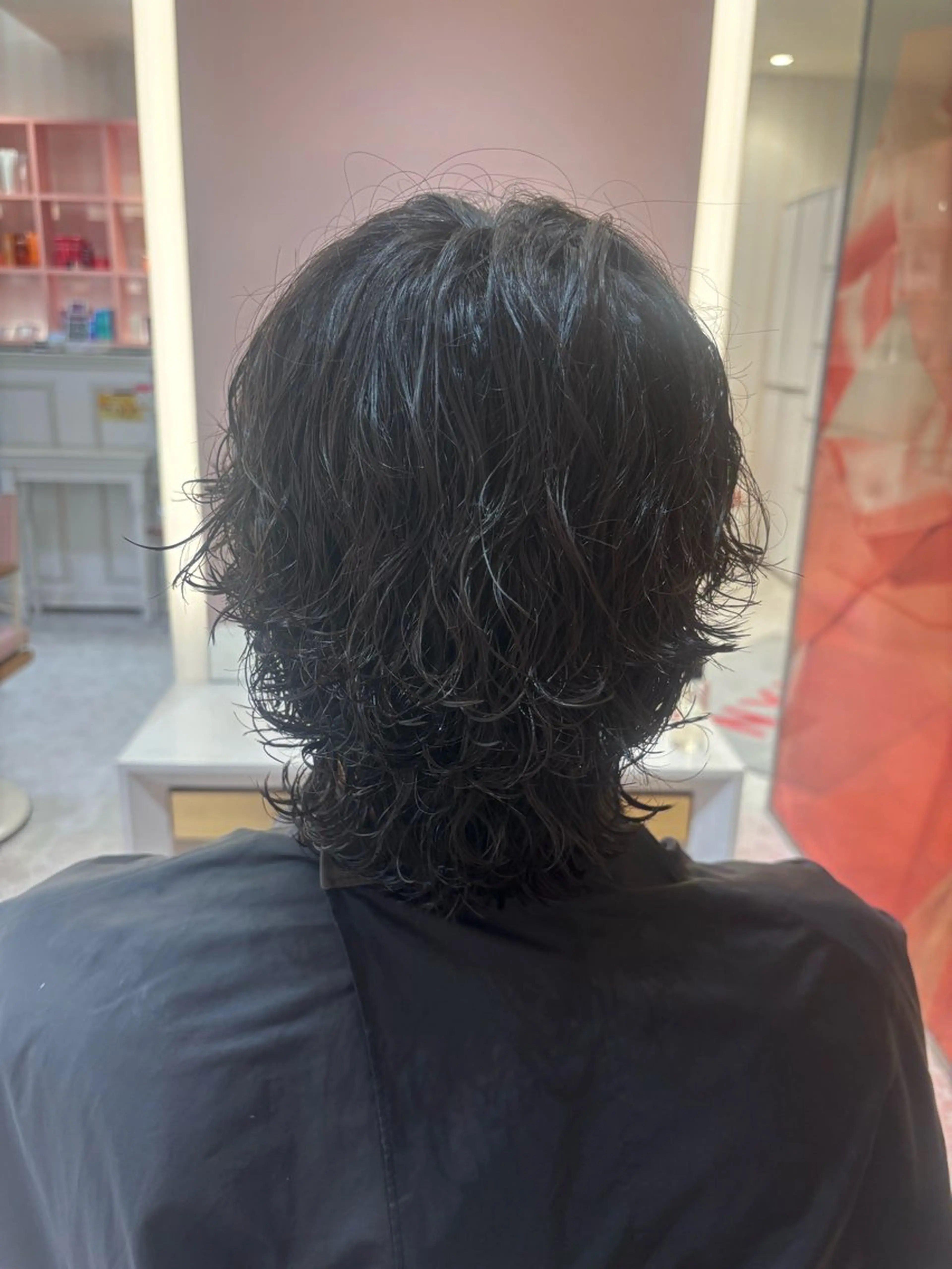 パーマ メンズ カット パーマ 韓国ヘア／カラー ／女性モデル募集中のヘアスタイル