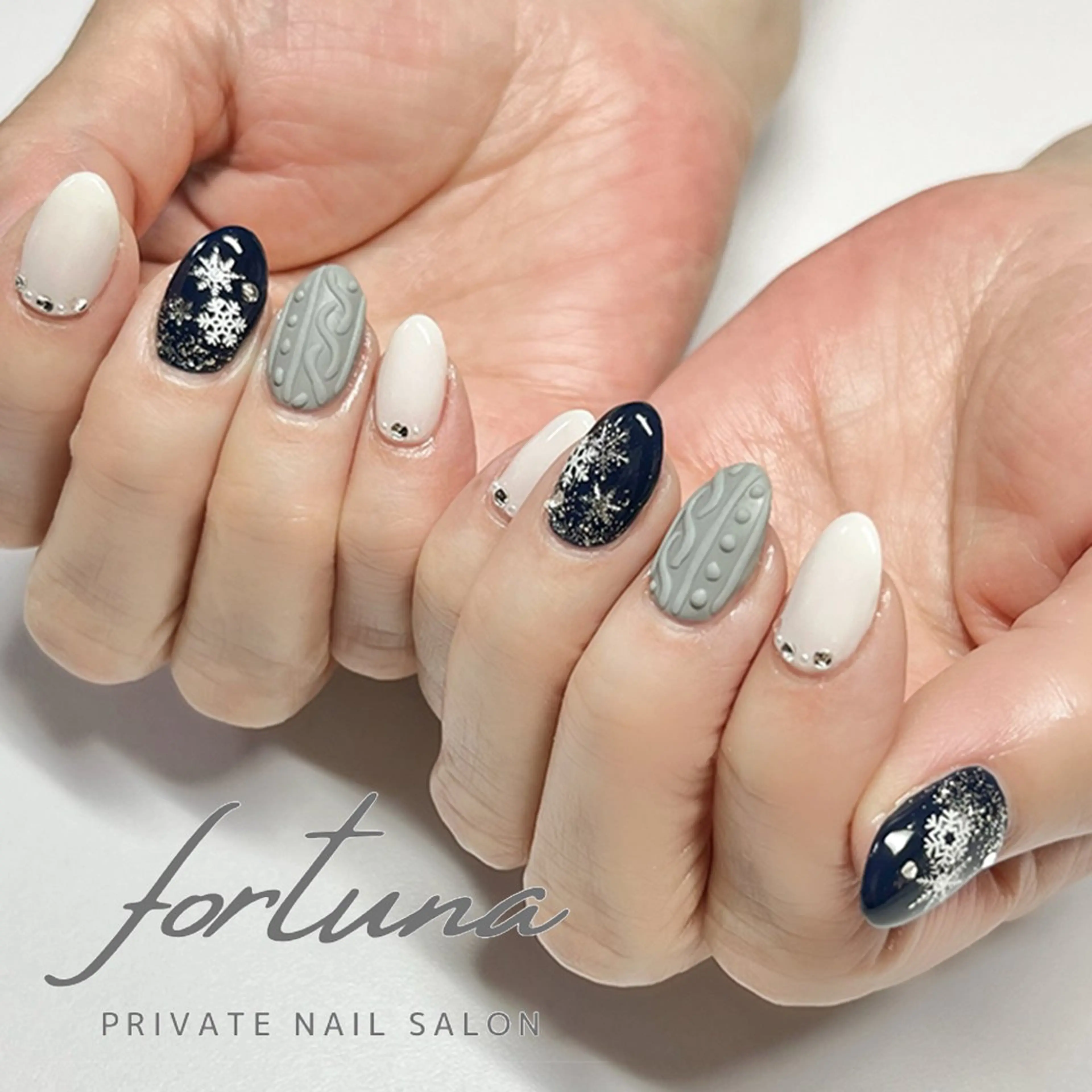 ネイル 冬ネイル ハンドネイル fortuna 武藤裕美のネイルデザイン