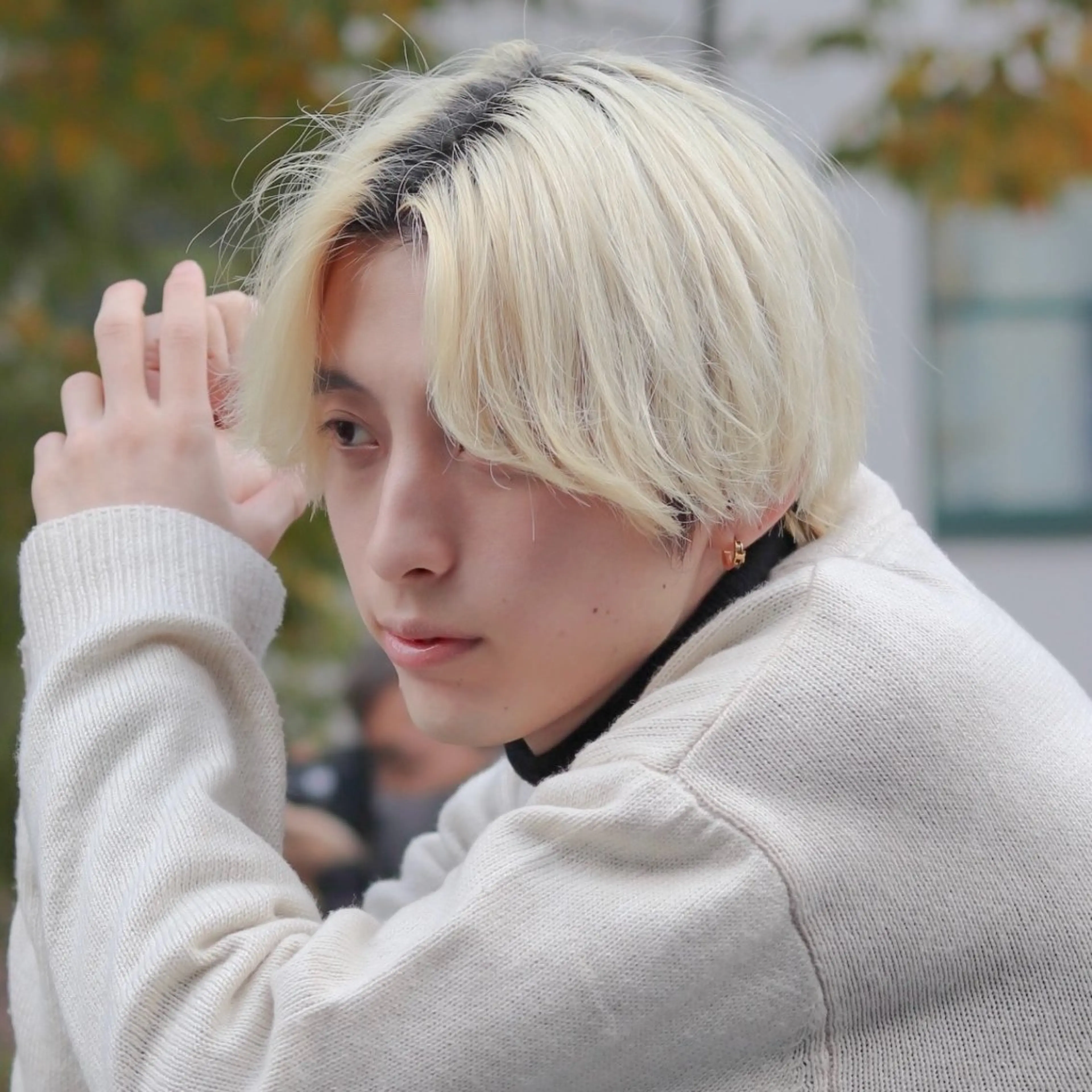 ミディアム カラー パーマ メンズ カット ヘアカラー トリートメント ハイトーン/メンズマ ッシュ/KYOHEIのヘアスタイル