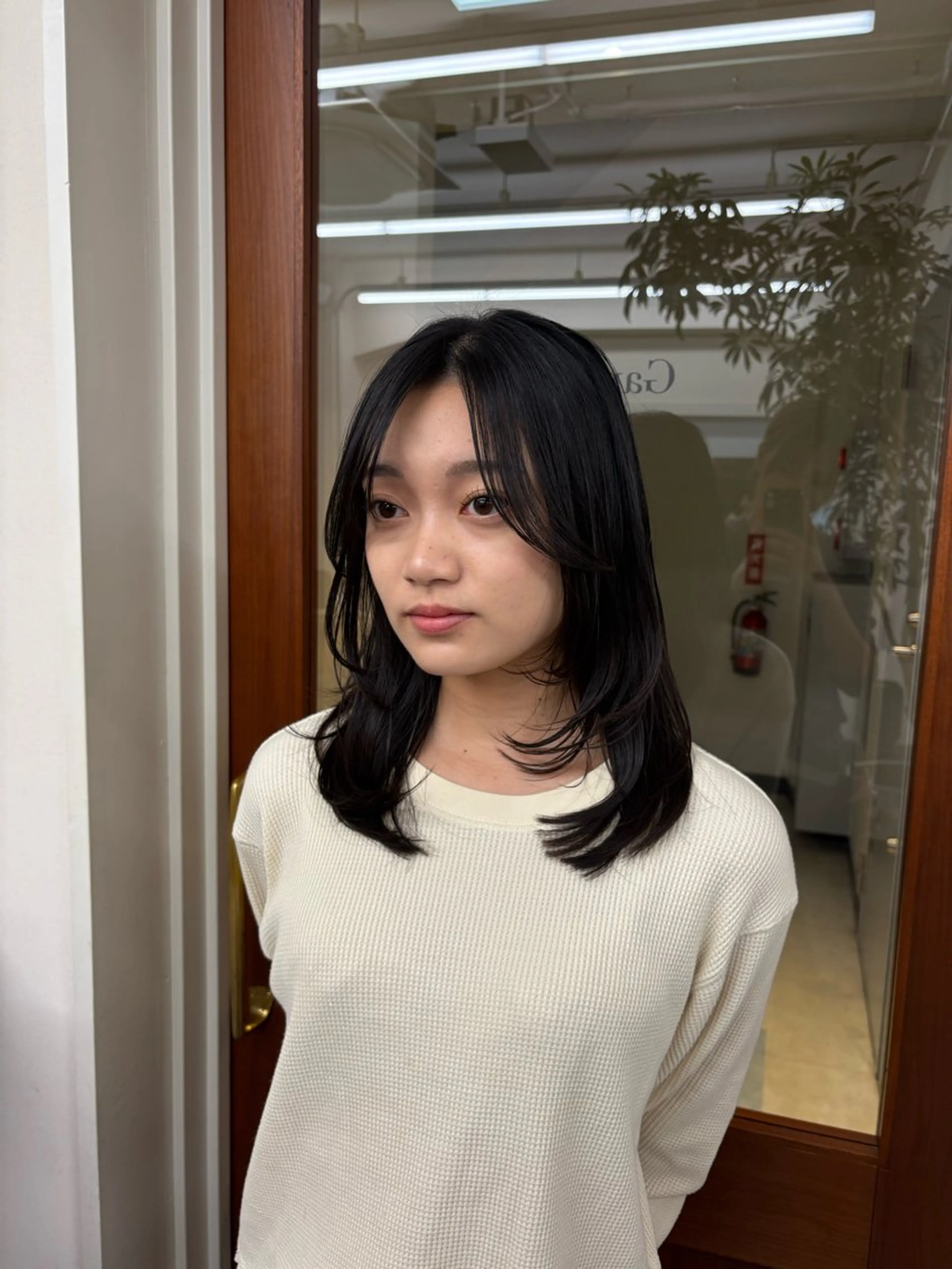 ミディアム レイヤー/顔周り/ 透明感/ののか💞のヘアスタイル