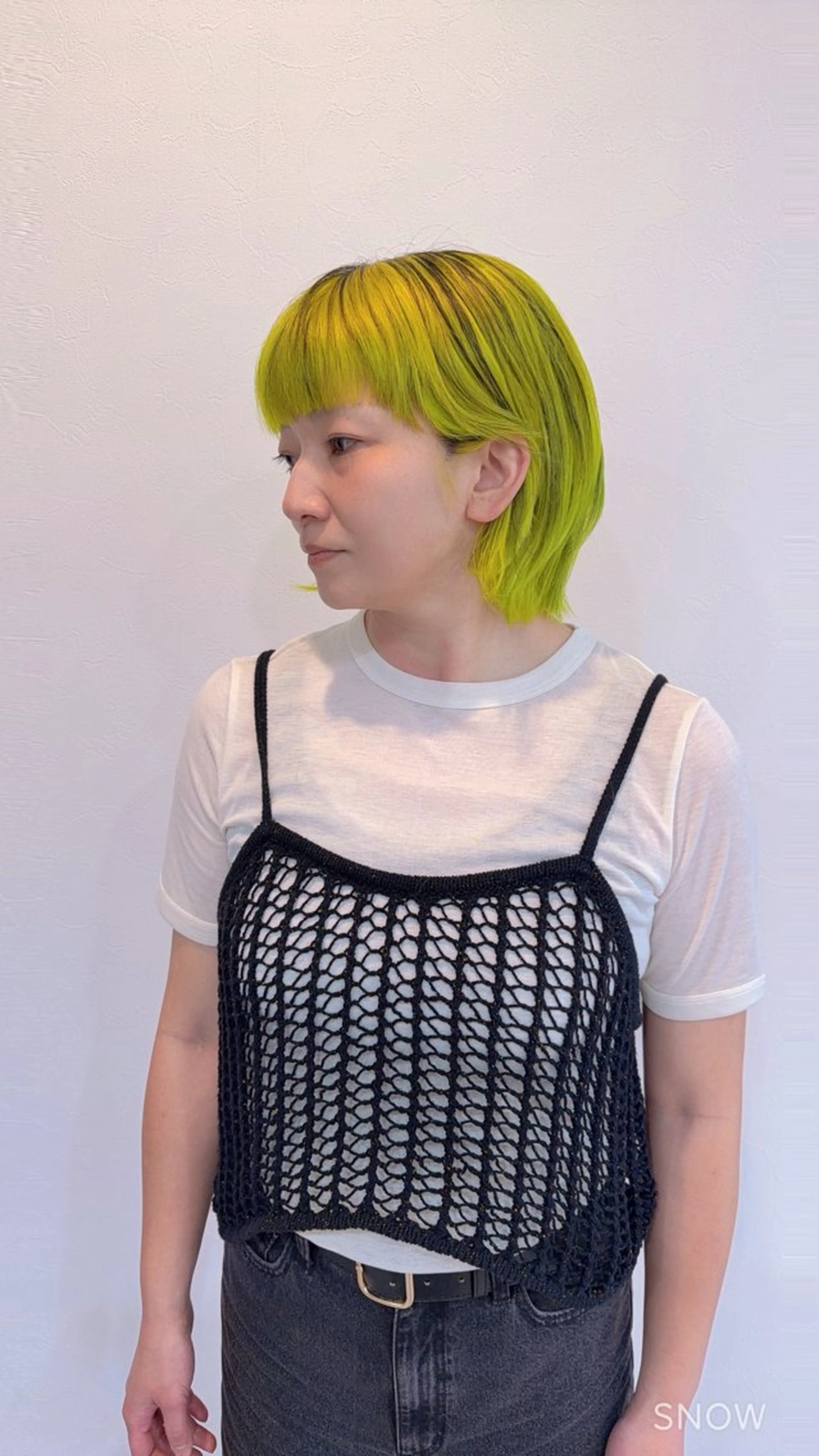 ショート カラー イエローカラー hair&make Lokahiのマツエク・マツパデザイン