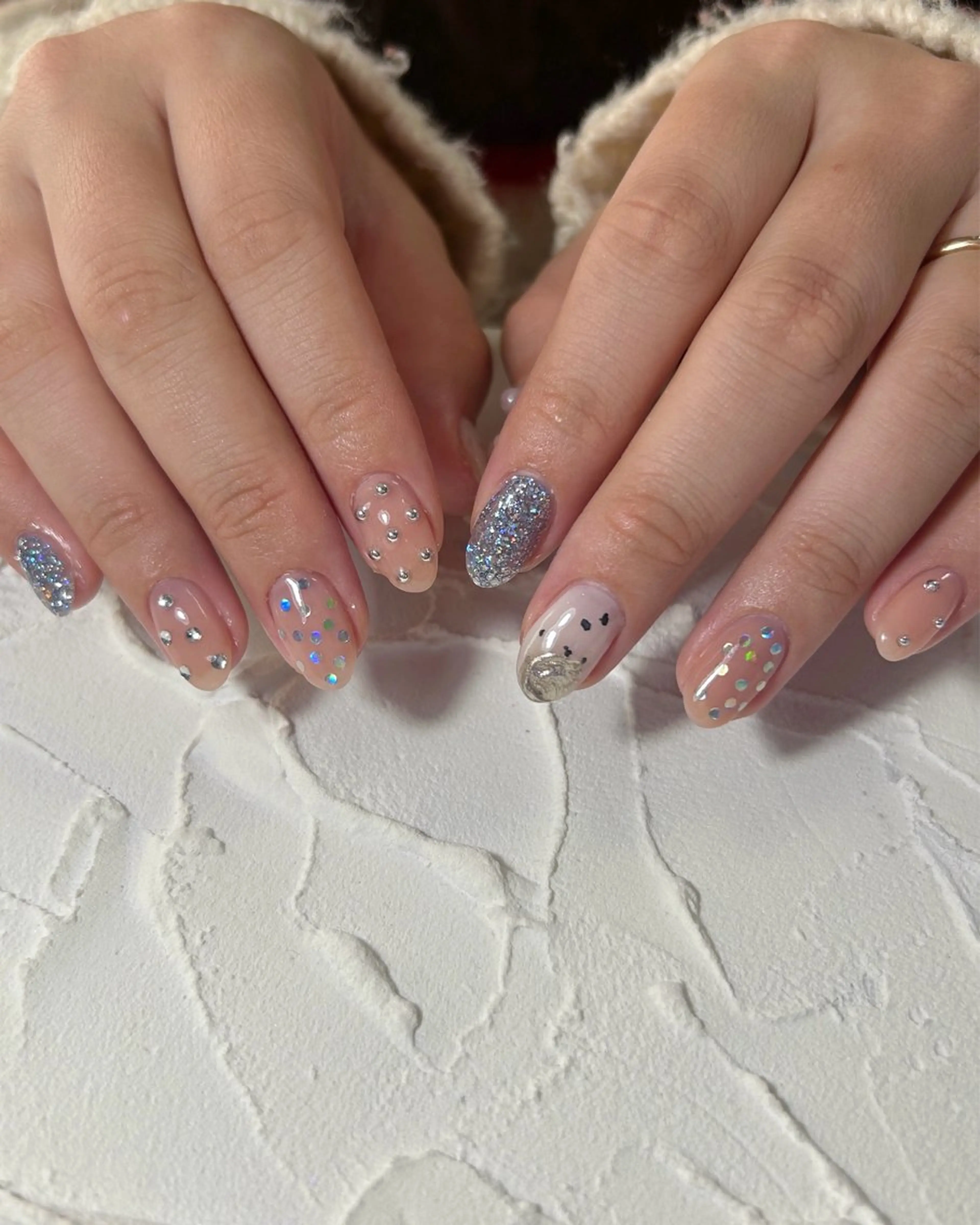 ネイル ブライダルネイル ハンドネイル Lofinails ちひろのネイルデザイン