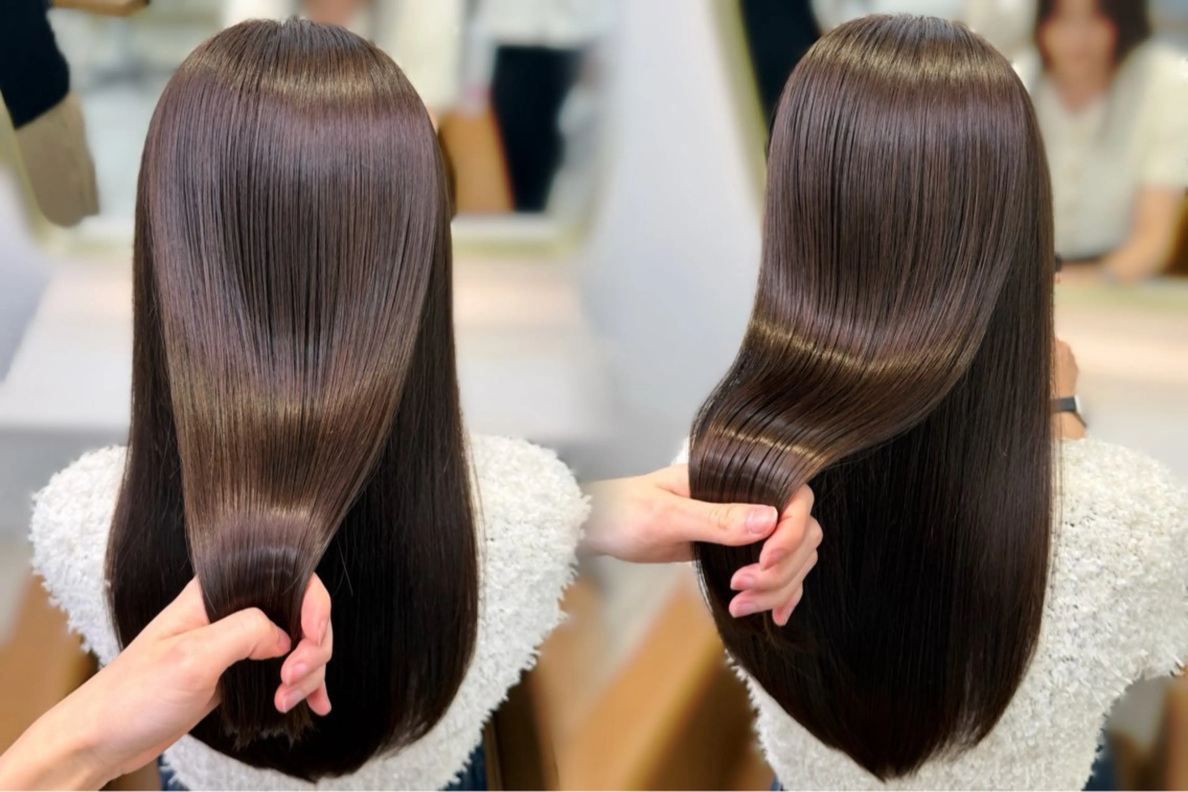 セミロング カラー パーマ ヘアアレンジ 髪質改善 トリートメント トリートメント Rayreee harajukuのヘアスタイル