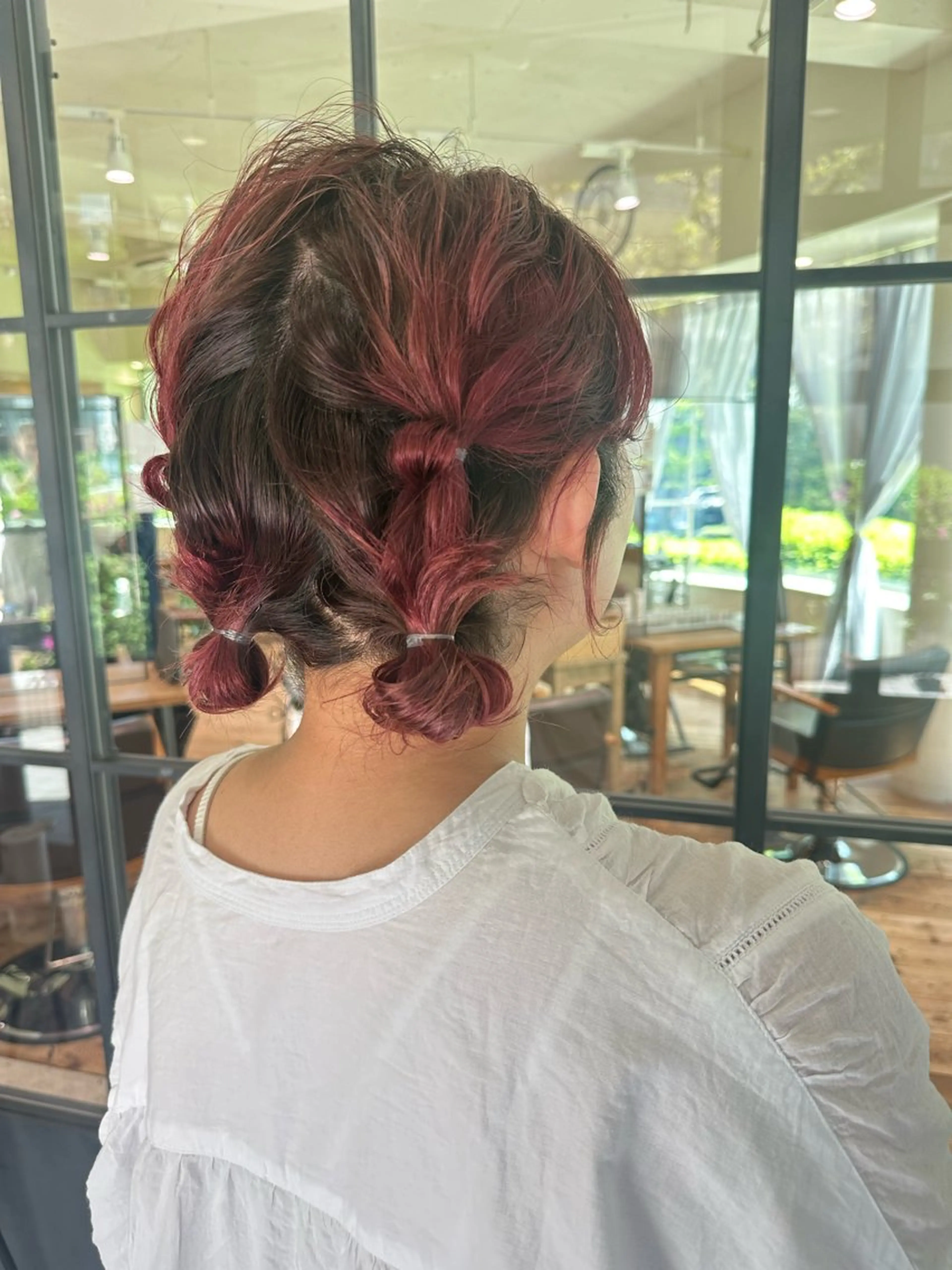 ミディアム ヘアセット 平野恵/透明感カラー ブリーチ/ボブのヘアスタイル