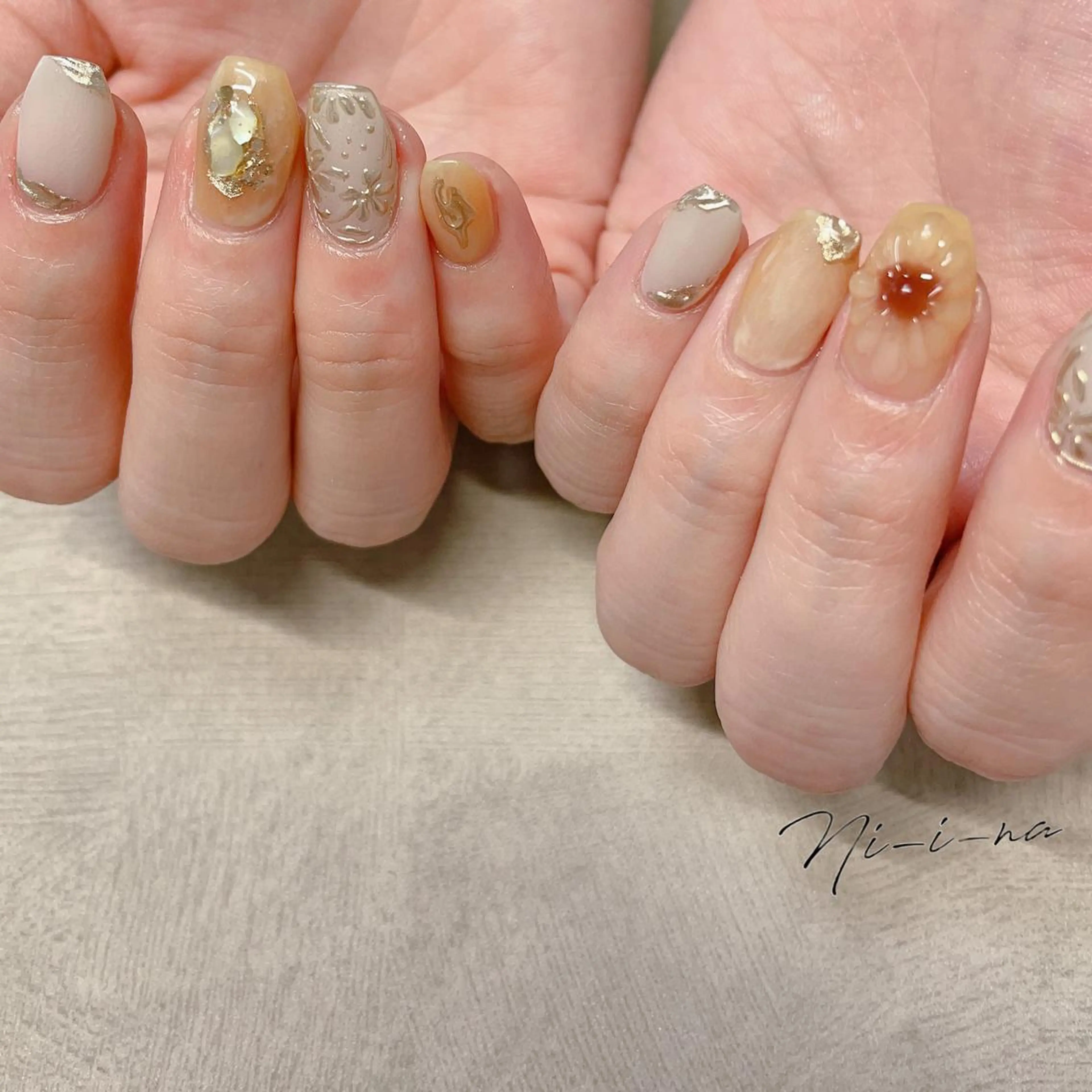 ネイル ぷっくりネイル nail salon Ni-i-naのネイルデザイン