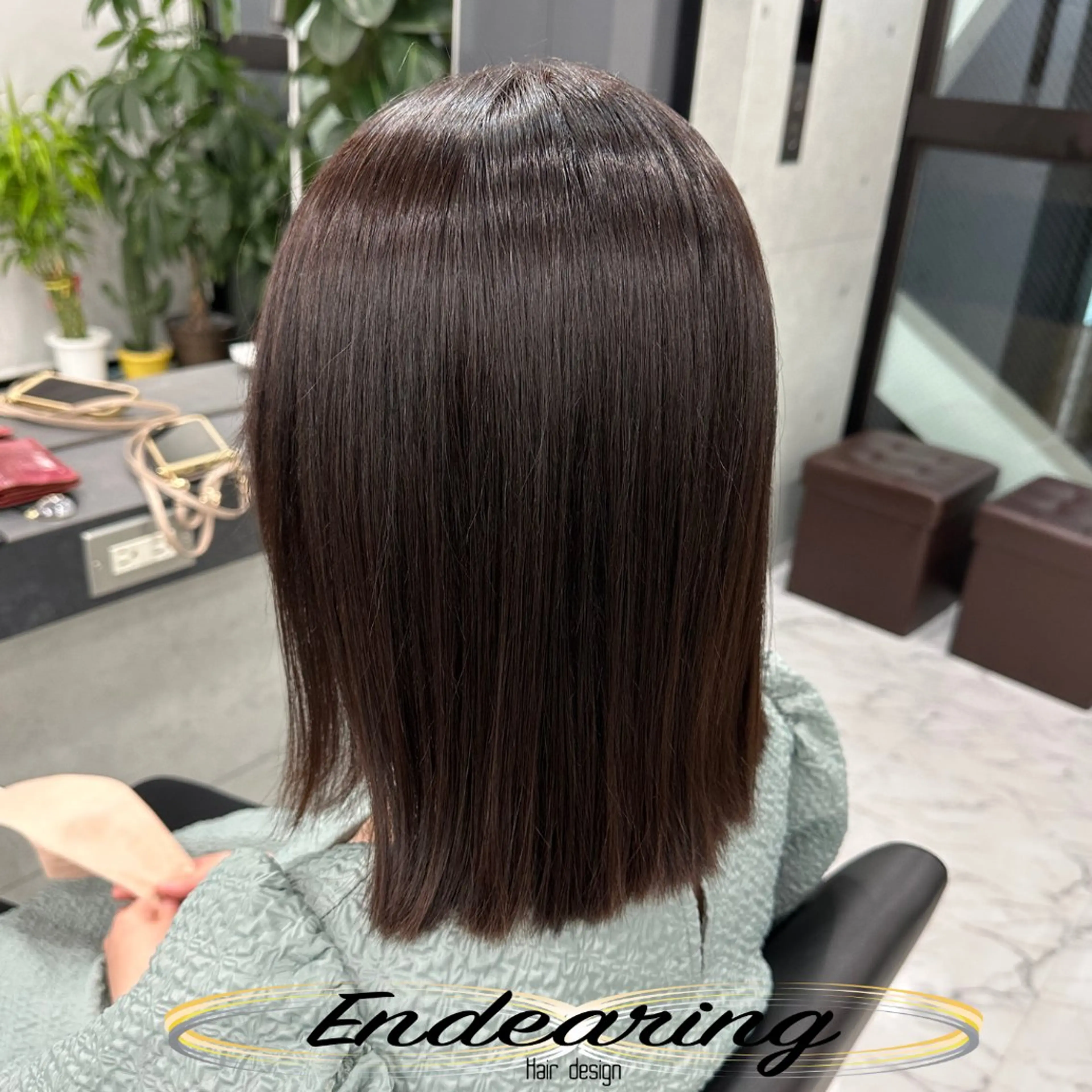 カラー ブラウンカラー ダークブラウン カット ヘアカラー Endearing 銀座/レイヤーカットのヘアスタイル