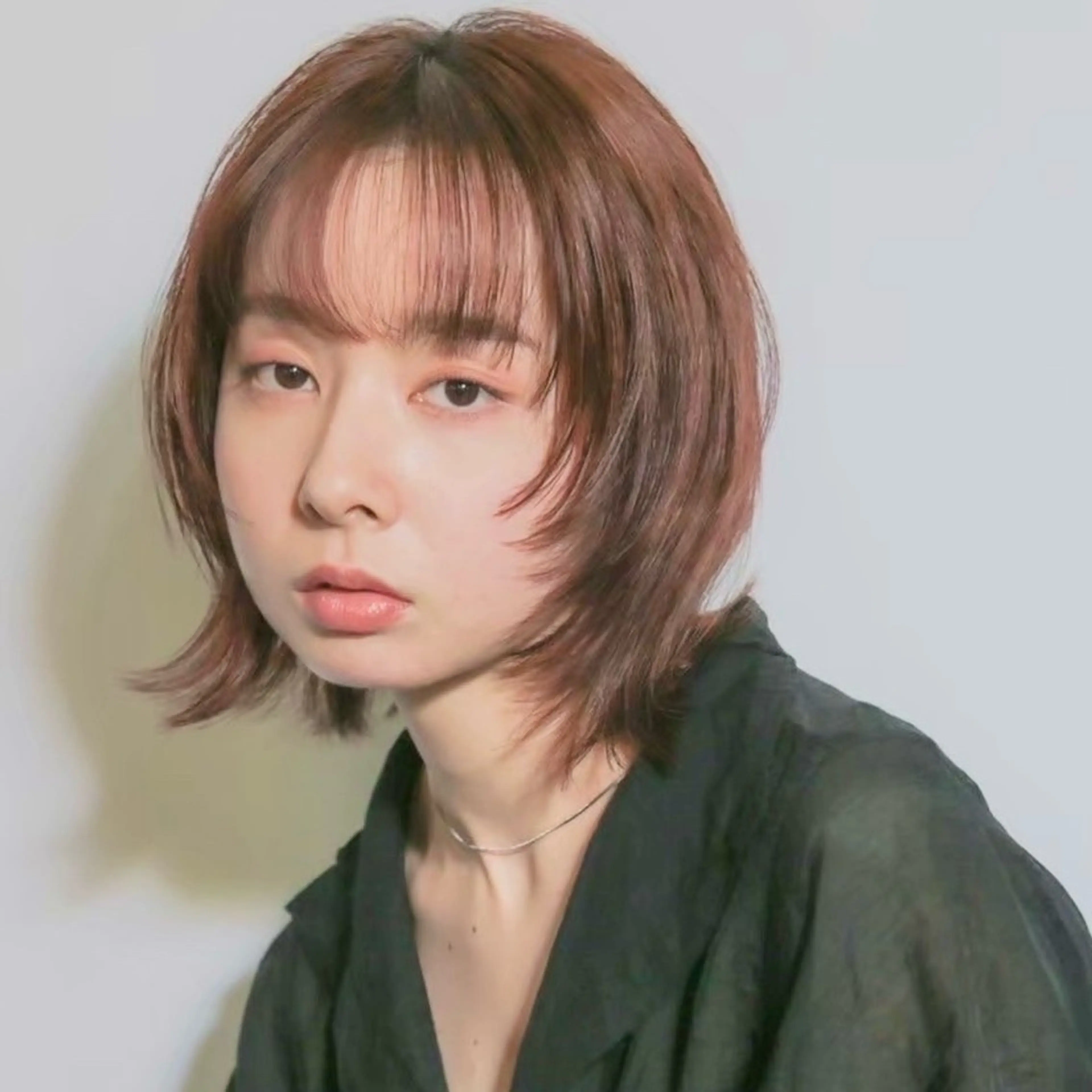 ミディアム ボブレイヤー ボブ 顔周りカット 髪質改善 レイヤーカット カット ヘアカラー トリートメント 清水優/ボブ /レイヤーボブのヘアスタイル