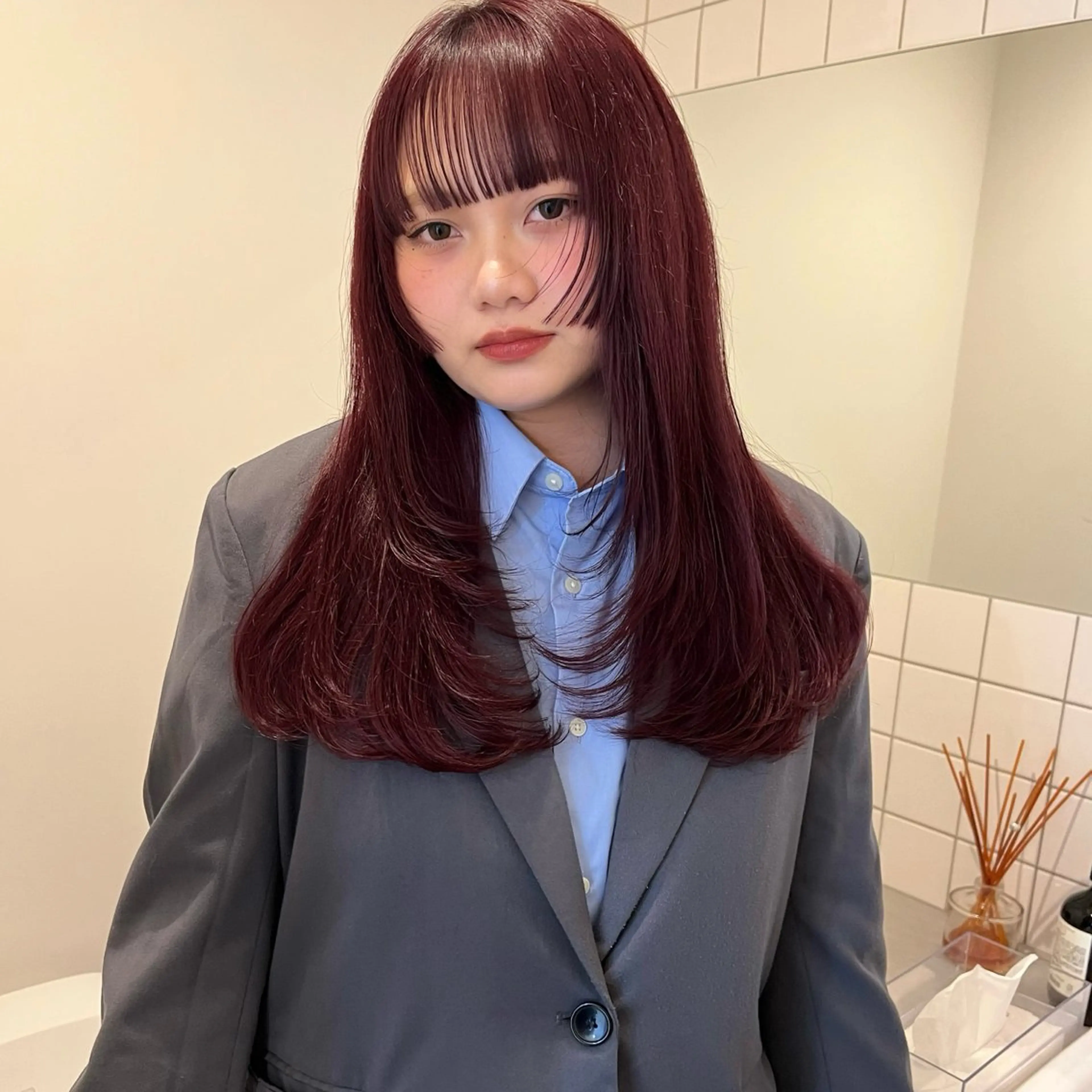 ロング ヘアカラー 舟橋耀/ブリーチカラ ー/レイヤーカットのヘアスタイル