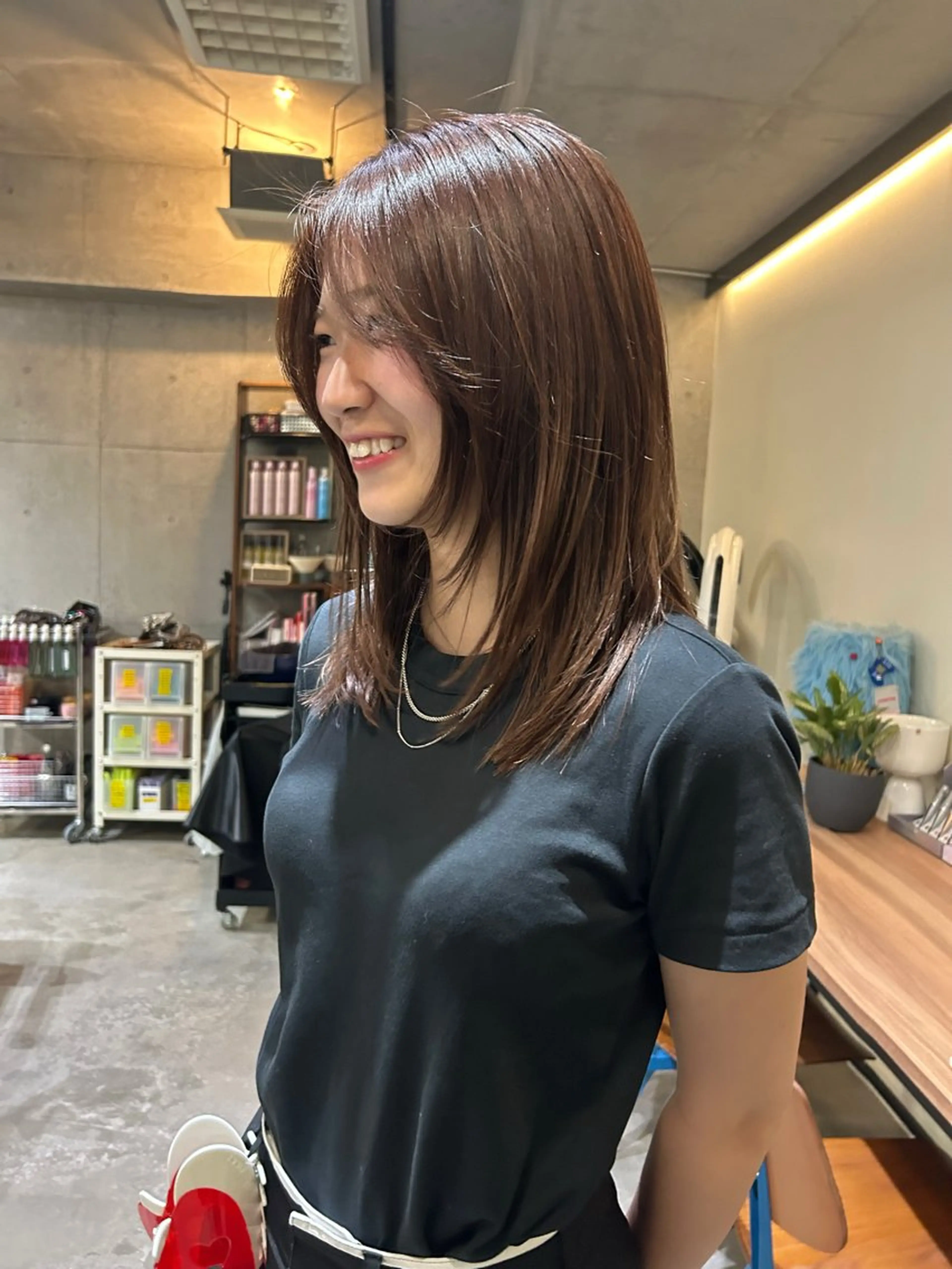 ミディアム レイヤーカット 韓国ボブ/レイヤー ボブ/ EMIRIのヘアスタイル