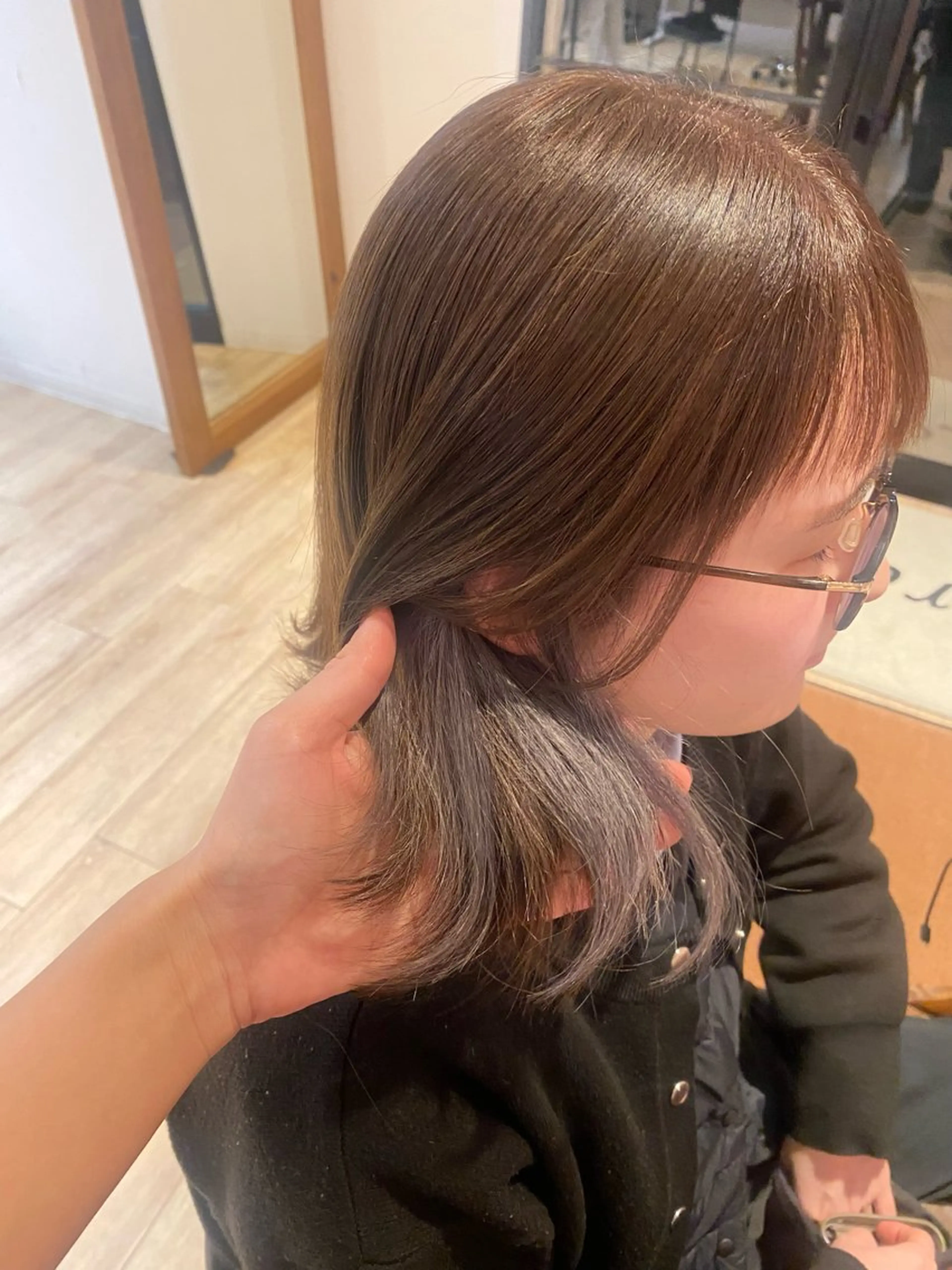 ミディアム 🪞艶カラー/ボブ/ 矯正/高橋亜実🪞のヘアスタイル
