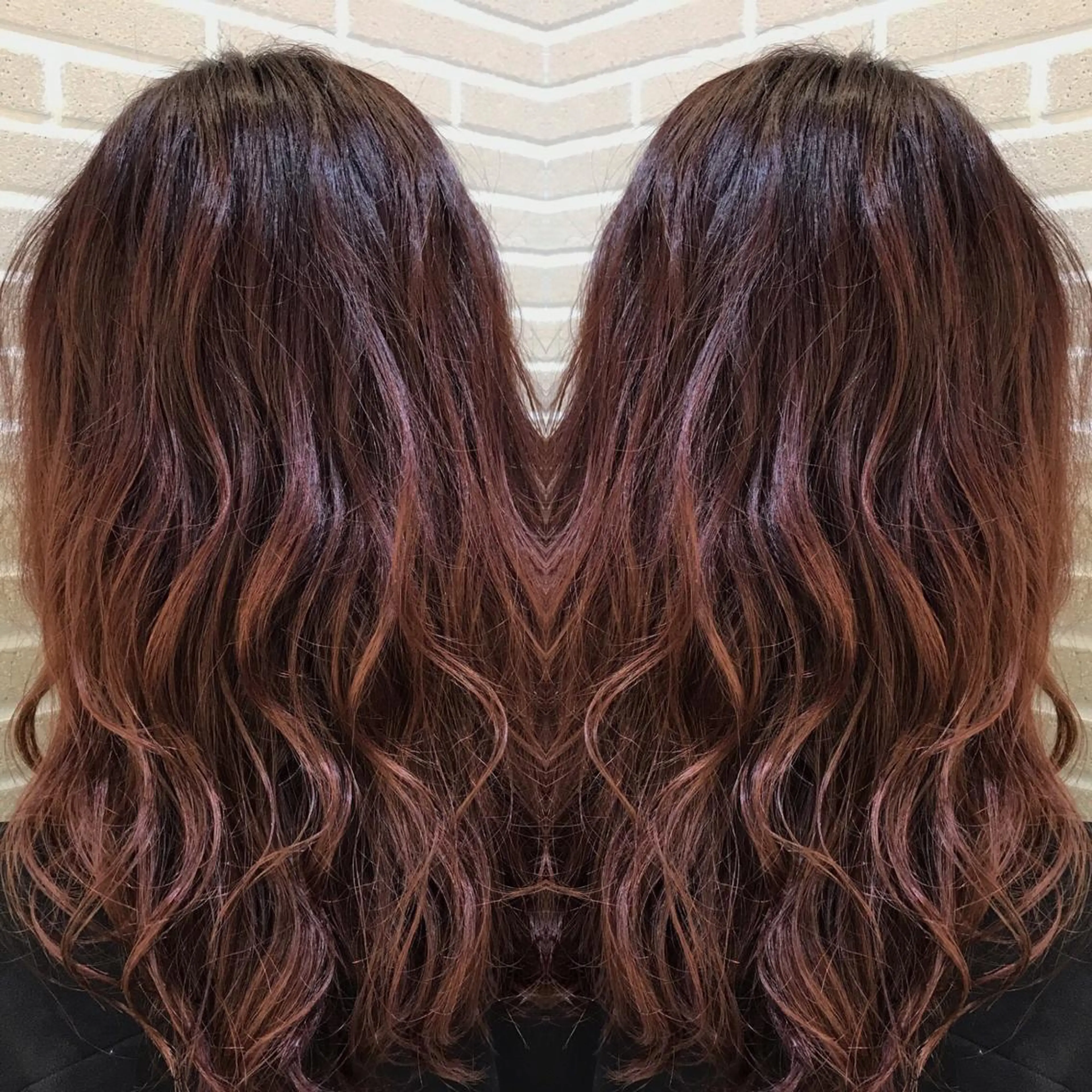 セミロング カラー パーマ ヘアアレンジ カット ヘアカラー トリートメント 山北 咲子のヘアスタイル