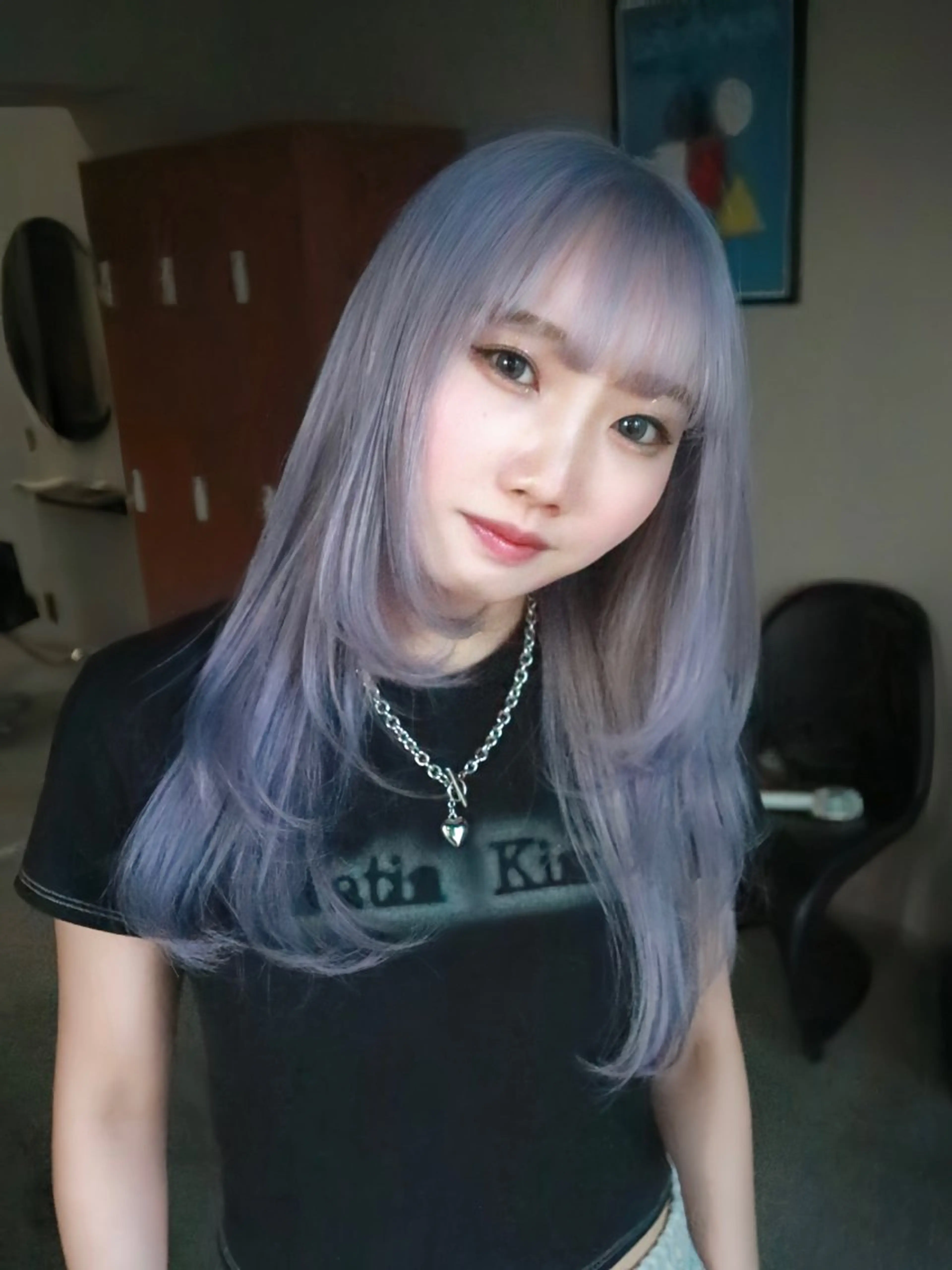 ロング ヘアカラー トリートメント ハイトーン/メンズ/ デザイン/梅田/ミユのヘアスタイル