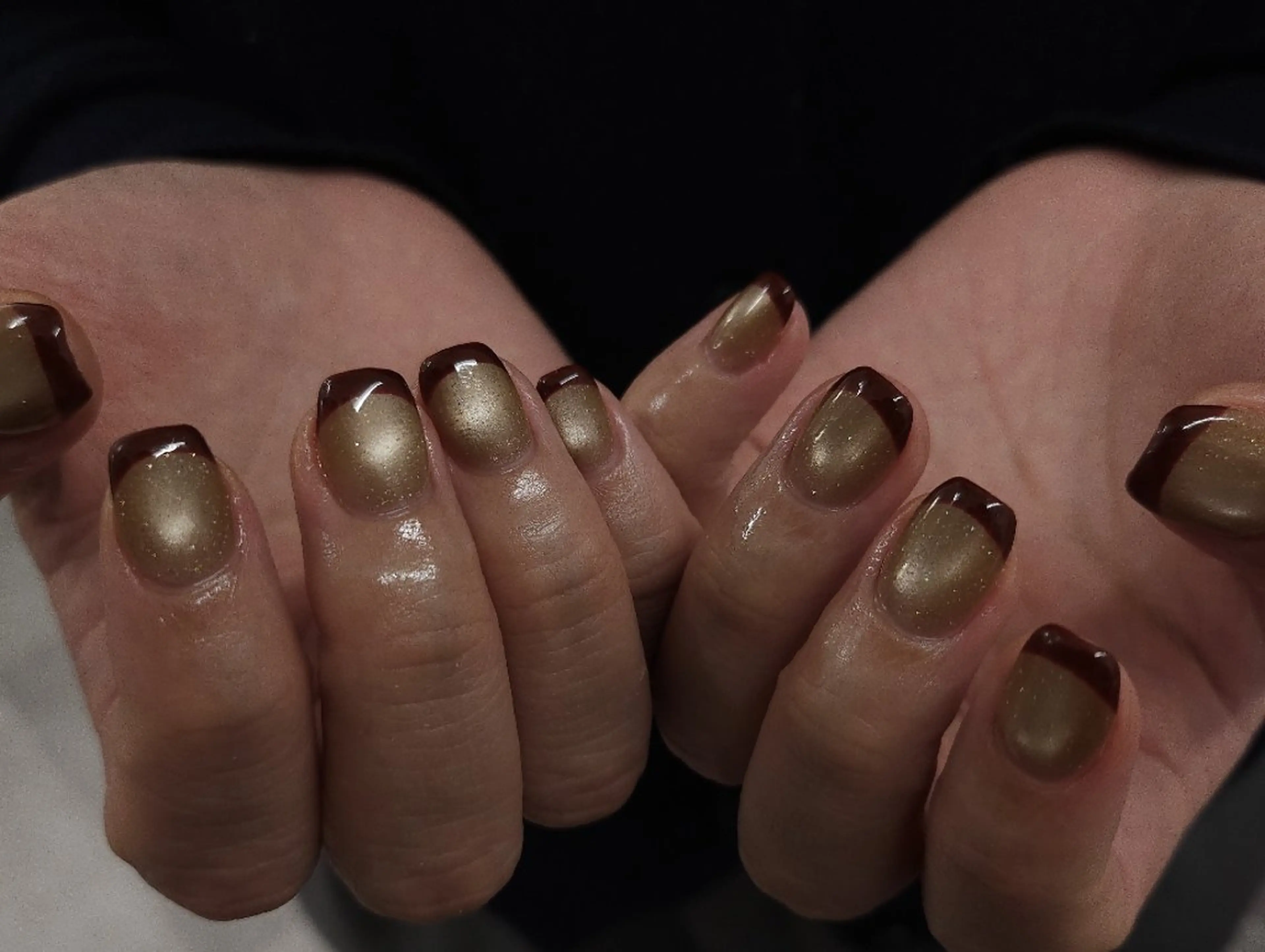 ネイル フレンチネイル ジェルネイル マグネットネイル パラジェル シンプルネイル ハンドネイル puku nail 🌼kazu🌼のネイルデザイン