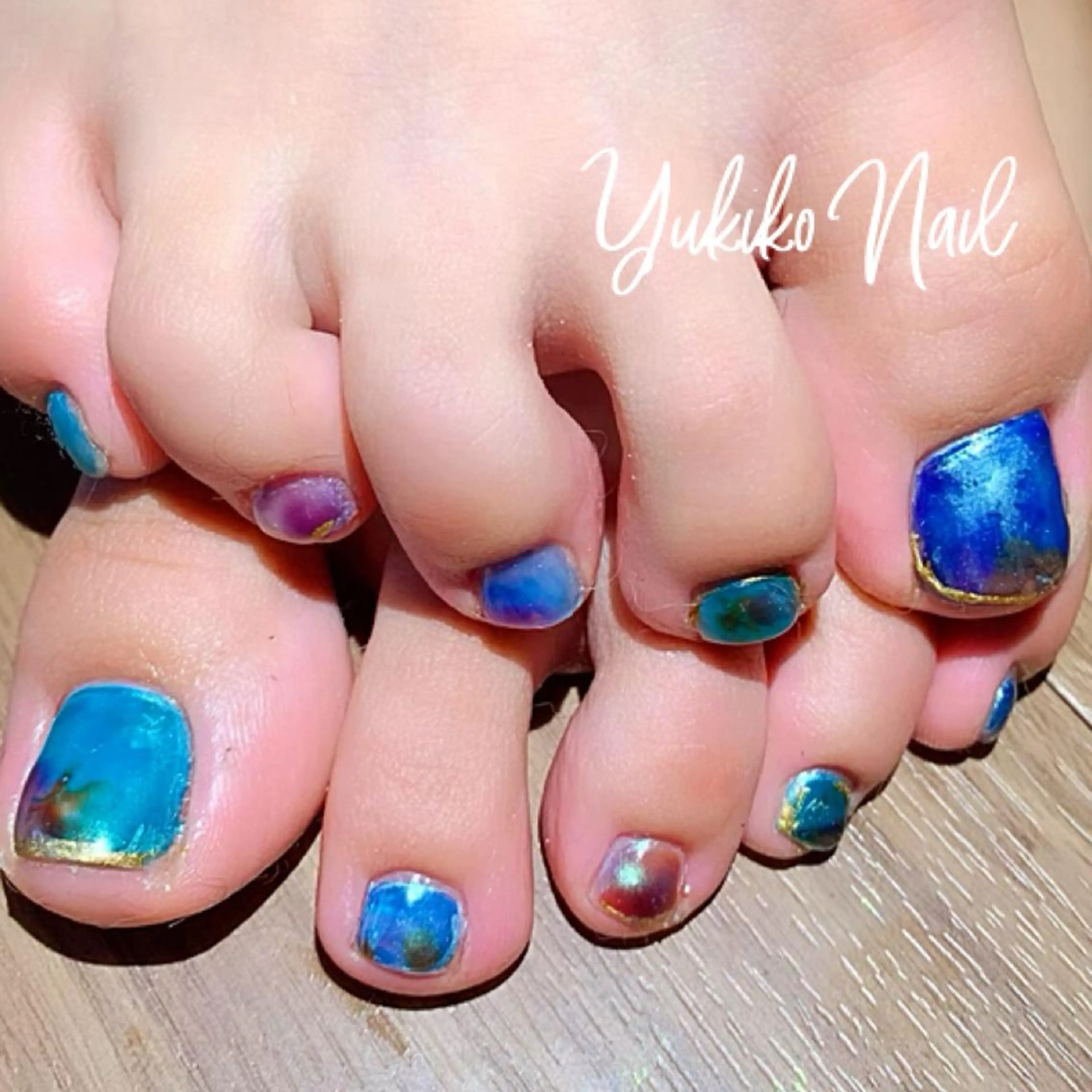 ネイル フットネイル ニュアンスネイル ユキコ ネイルのネイルデザイン