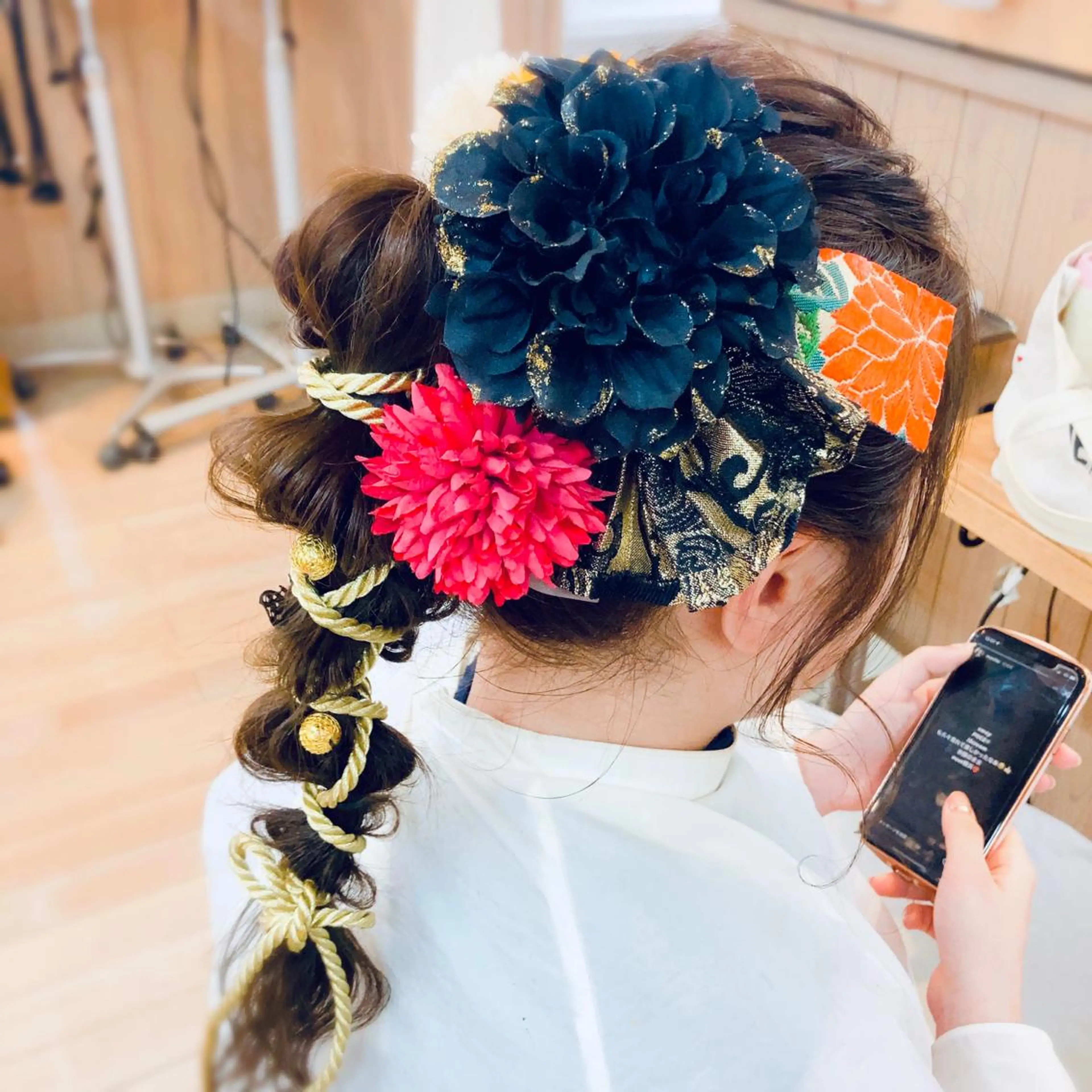 ヘアアレンジ 成人式 髪飾り 林 エリのヘアスタイル