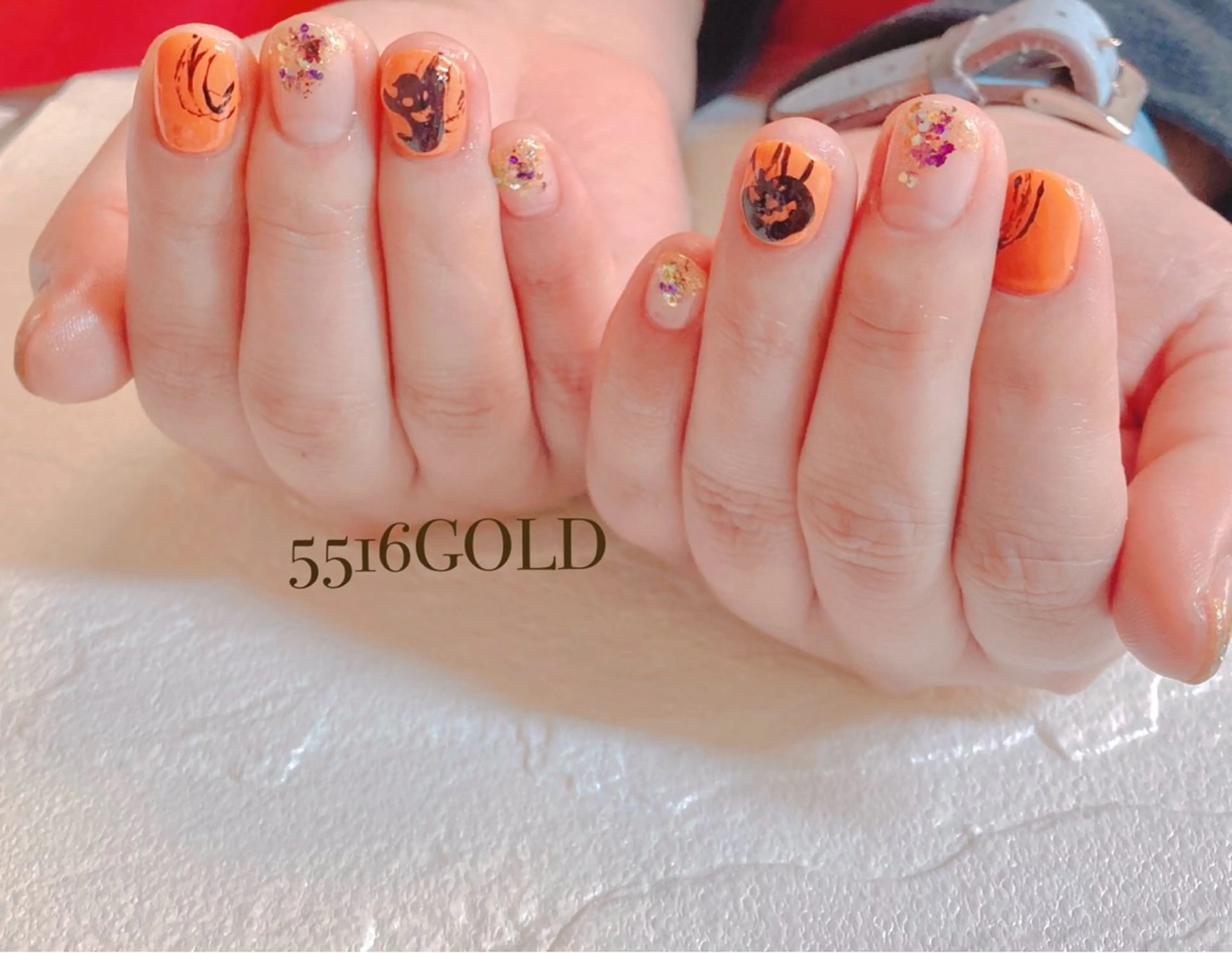 ネイル ハロウィン ショートネイル 💎5516 MACHIKOのネイルデザイン