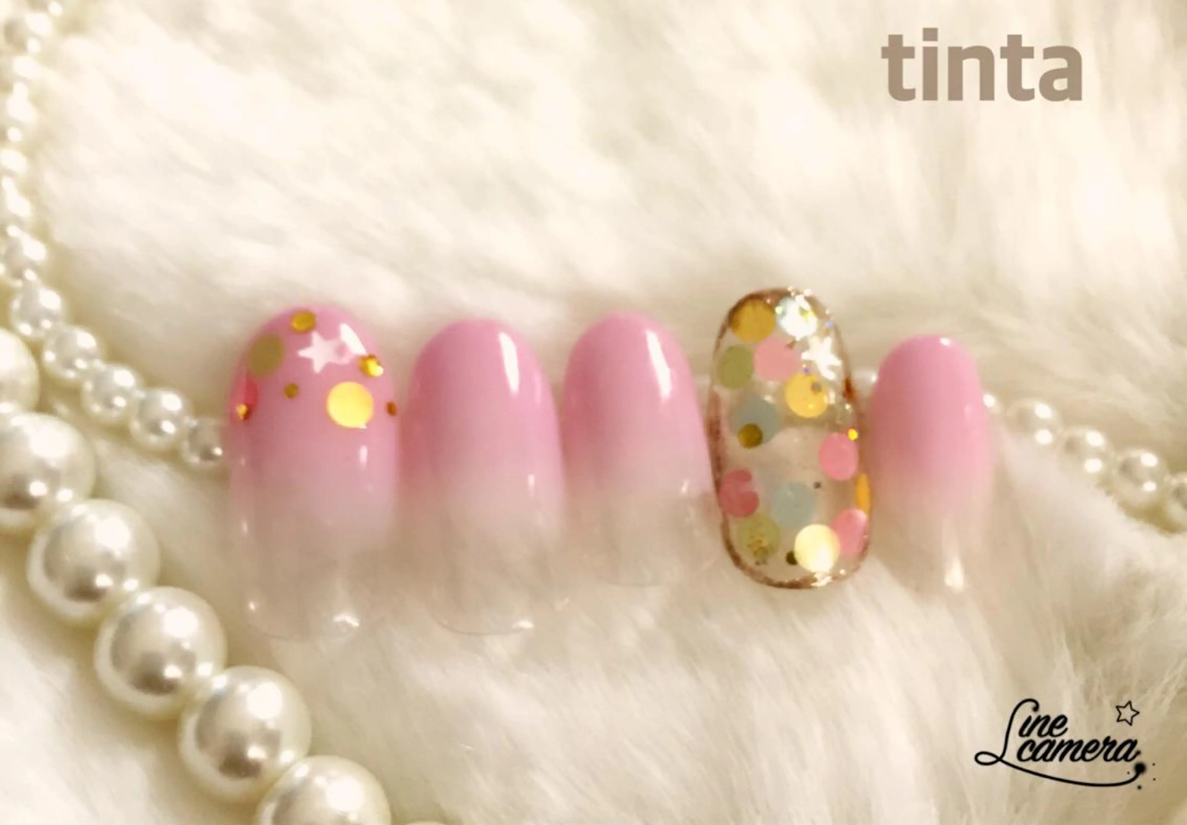 ネイル グラデーション ホログラムネイル ネイルサロン ティンタ所属・馬場 典子のネイルデザイン