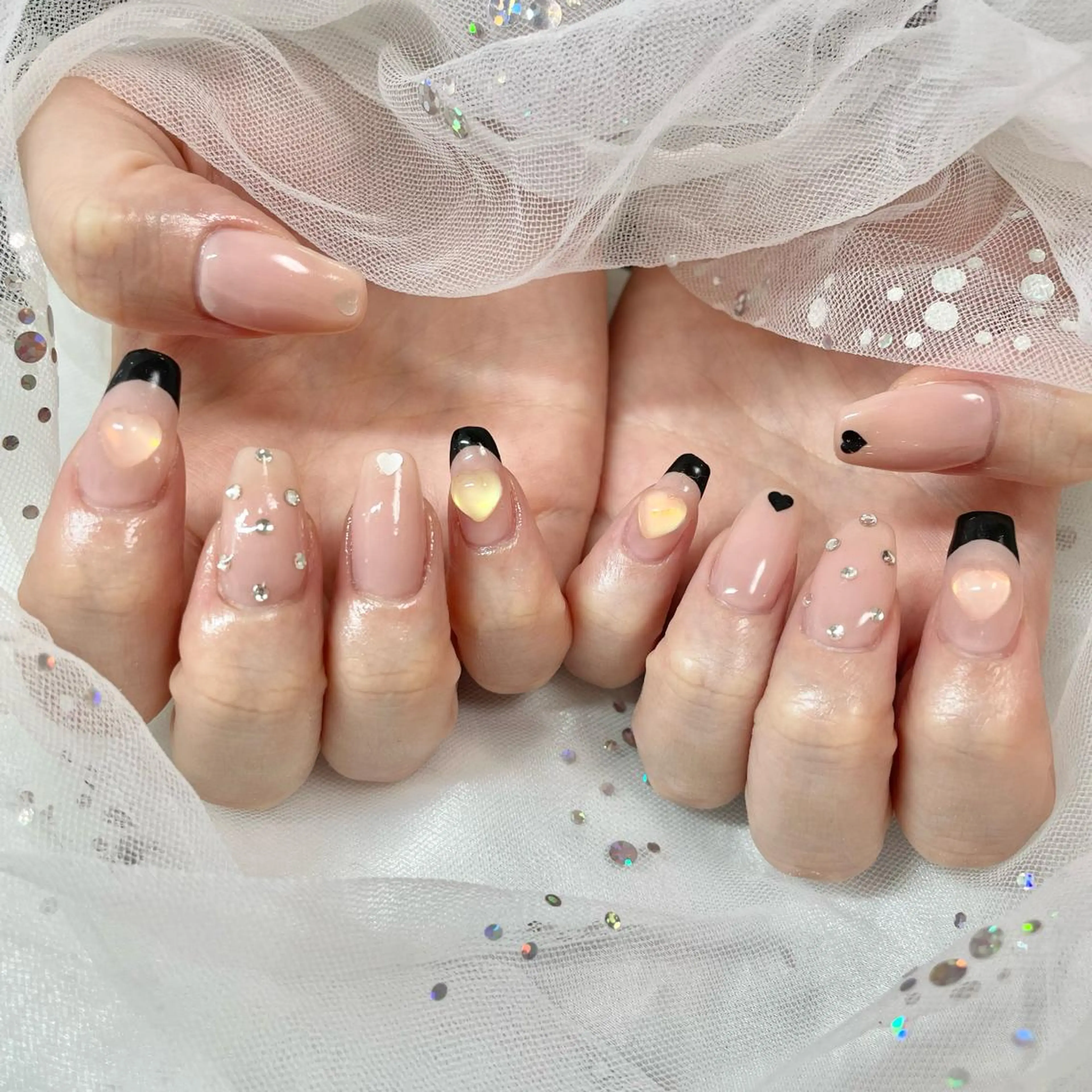 ネイル ハート 🎀AYAKO 🎀中韓ネイルのネイルデザイン