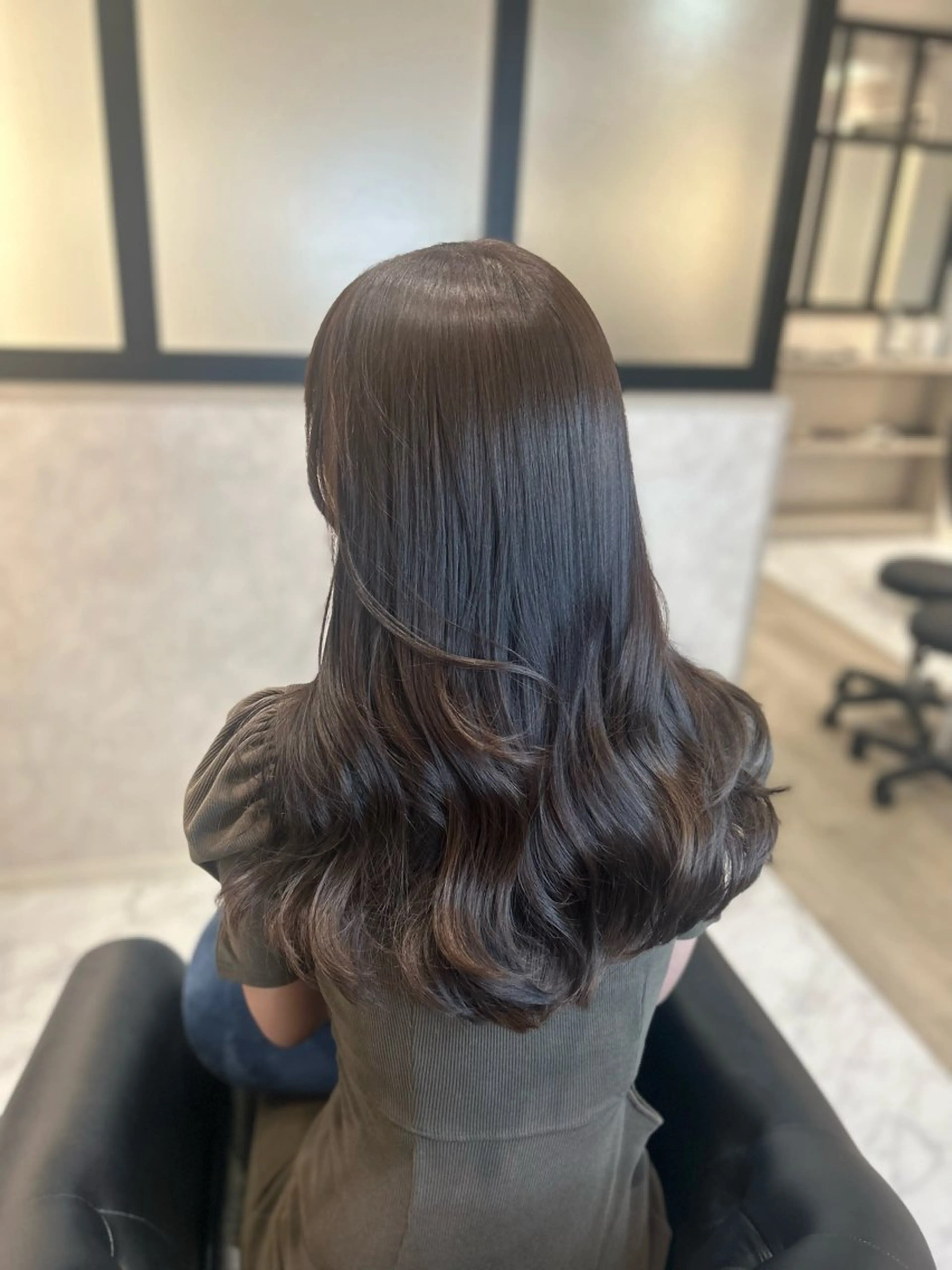 ロング カラー カット ヘアカラー トリートメント &chaLme   心斎橋所属・emi/髪質改善/ 韓国風/艶カラーのヘアスタイル