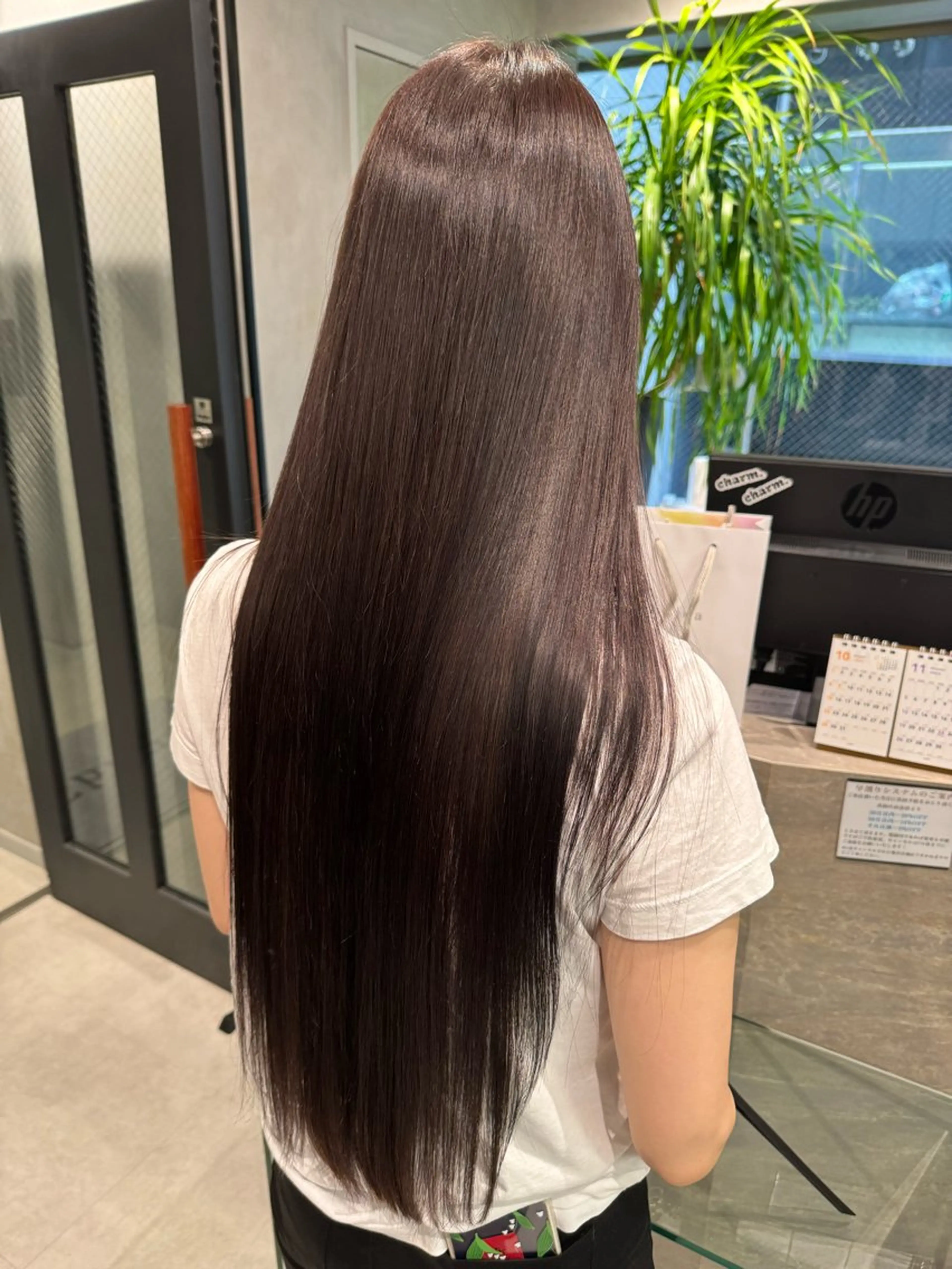 ロング カラー ラベンダーカラー メンズ縮毛矯正 ブリーチカラー/まやのヘアスタイル