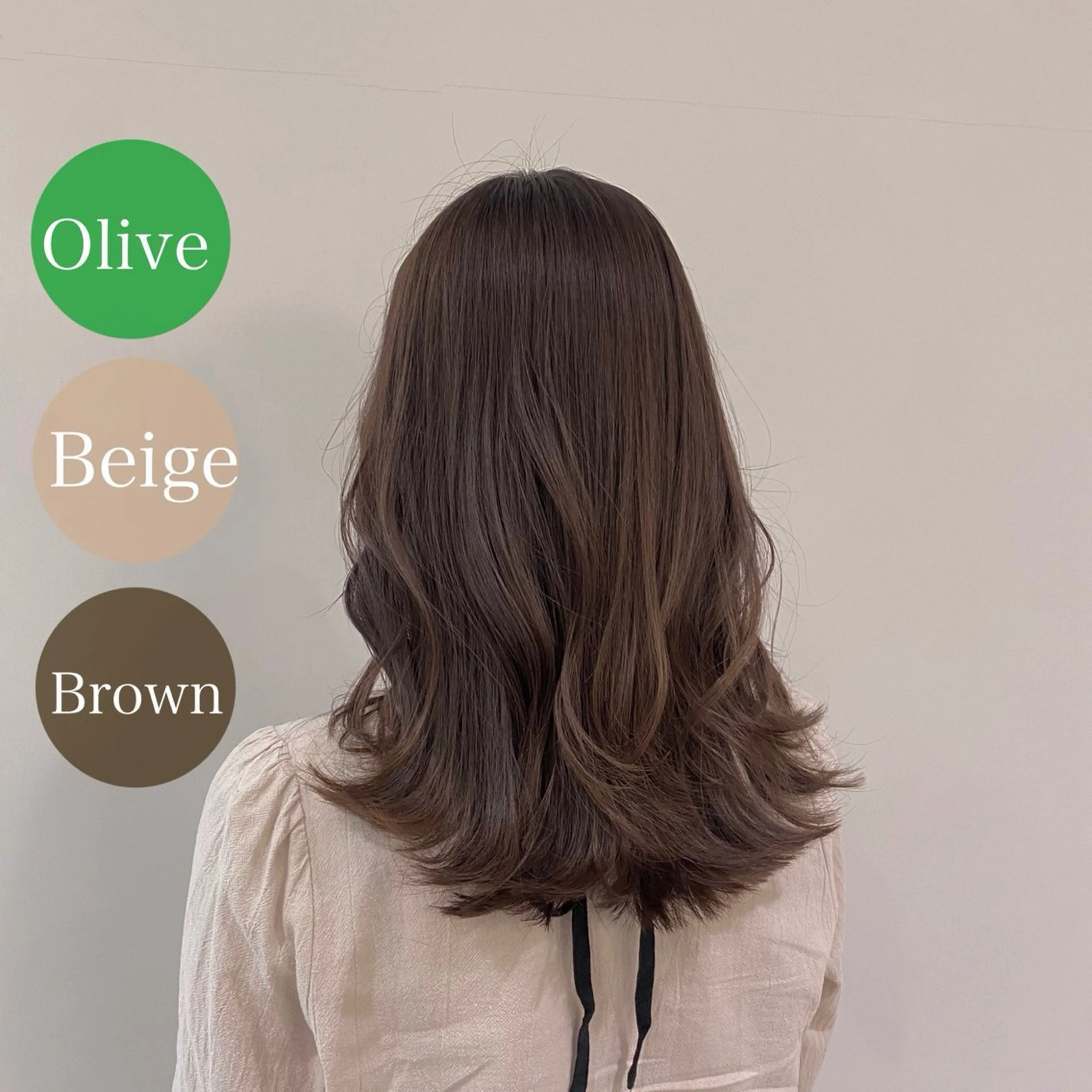 ミディアム カラー カット ヘアカラー トリートメント 上品な大人髪　半個室 マンツーマン宮脇滉平のヘアスタイル