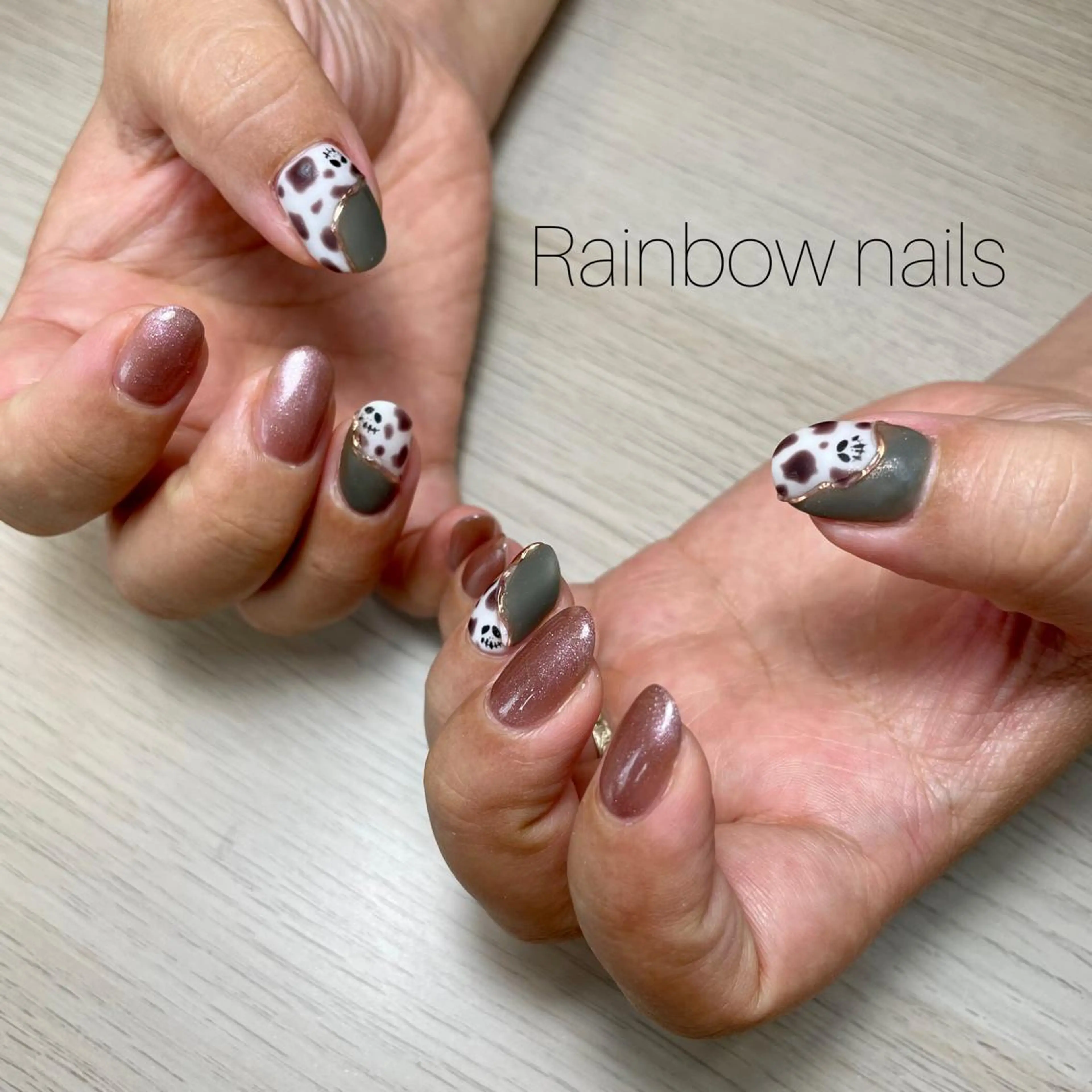 ネイル ハロウィン Rainbow nailsくろちゃんのネイルデザイン
