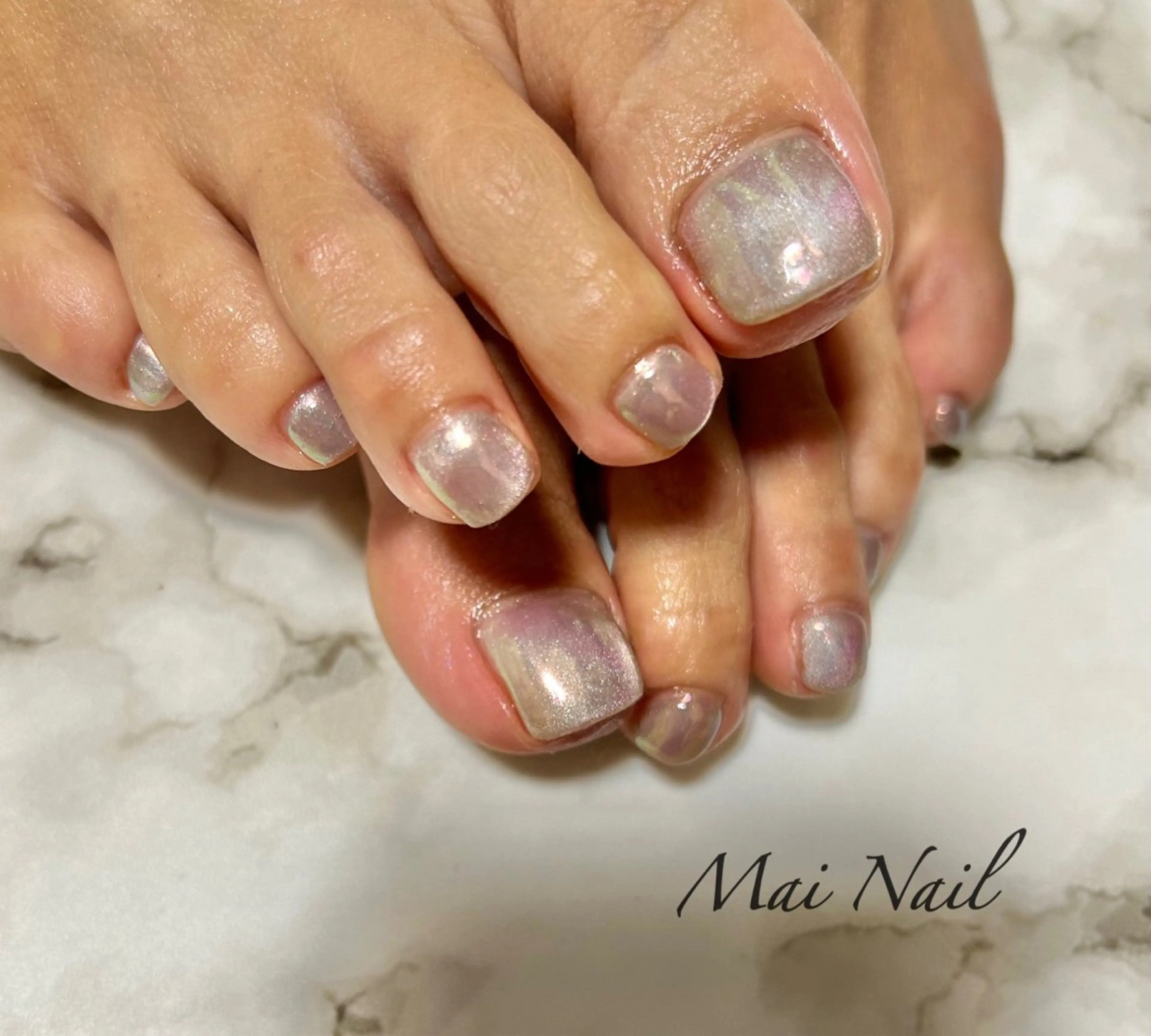 ネイル オーロラネイル マグネットネイル フットネイル Mai Nail 本田舞のネイルデザイン