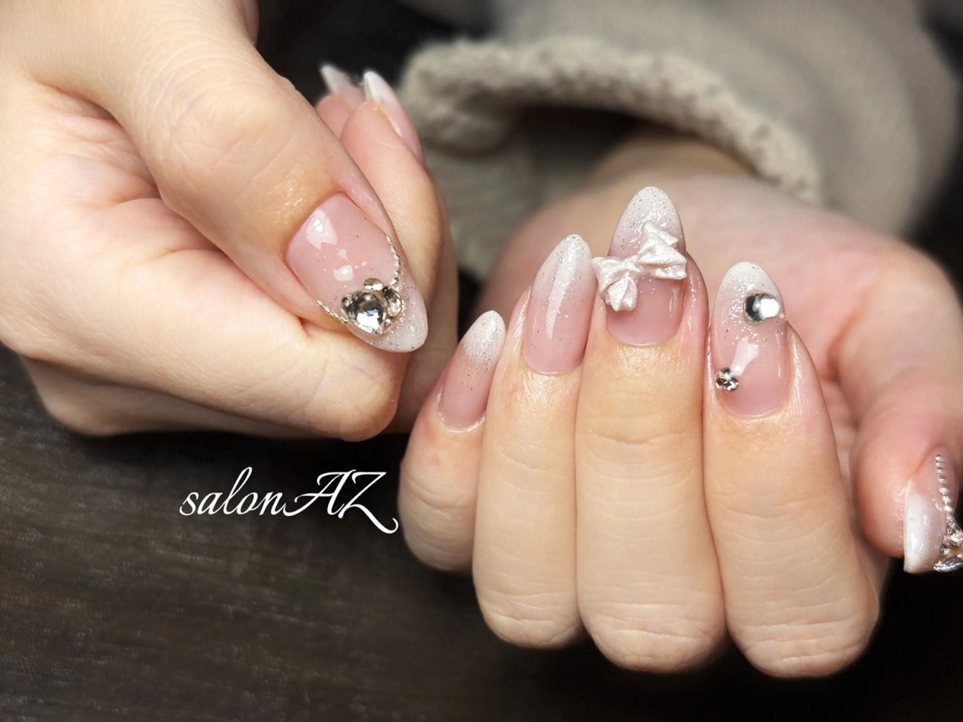 ネイル アートネイル 長さ出し フットネイル フレンチネイル ジェルネイル ハンドネイル salon AZのネイルデザイン